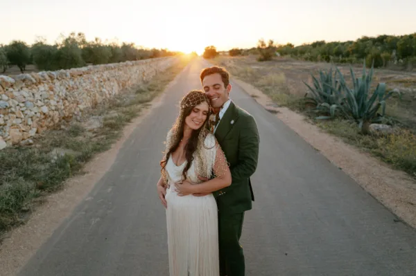 Yael Wore Chana Marelus & A Handmade Beaded Veil for her Relaxed Italian Masseria Wedding