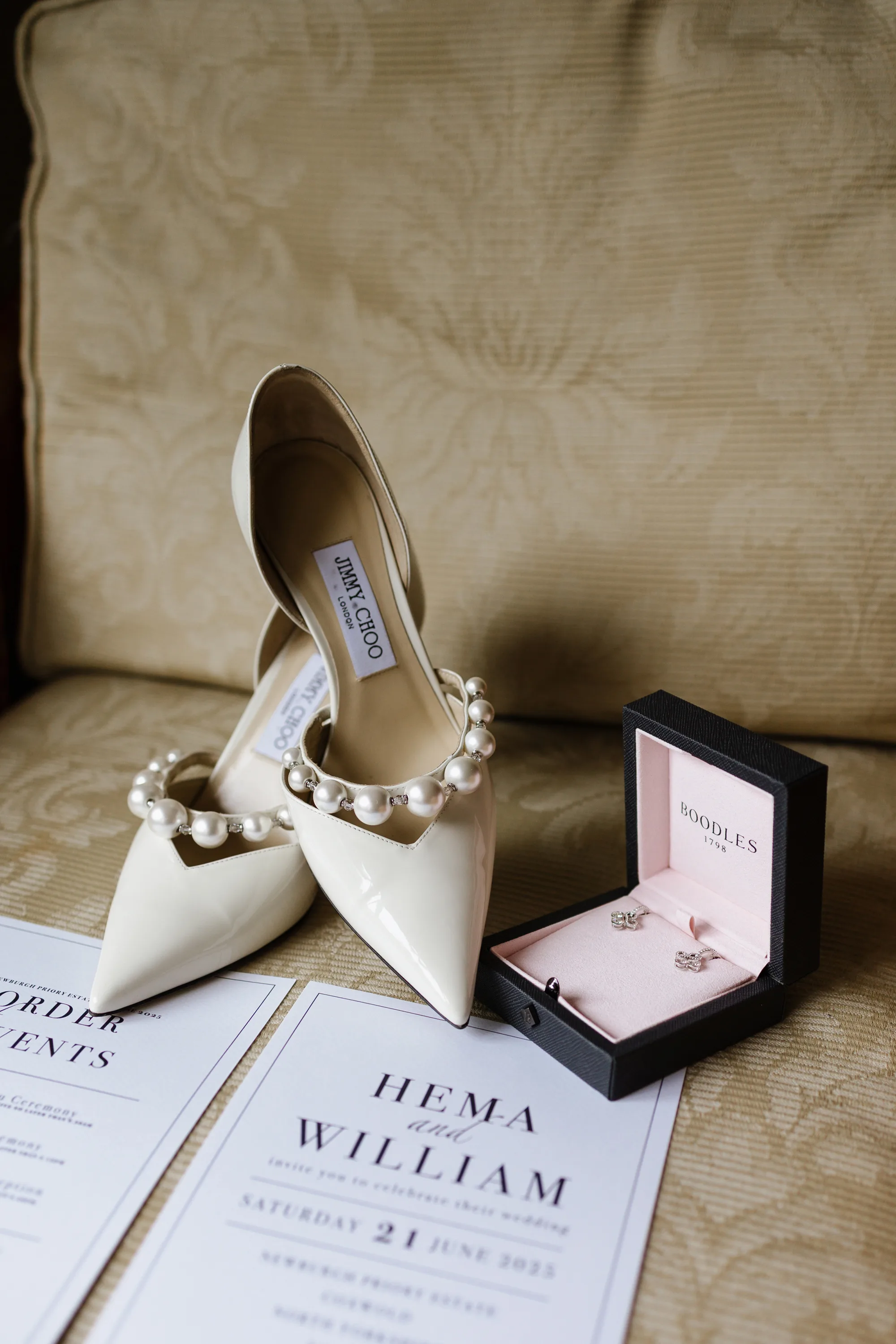 Fusion HIndu Wedding Newburgh Priory 53 1 - Hema & Will's Fusion Wedding & Hindu Ceremony at Newburgh Priory Aurelie 85 wedding shoes by Jimmy Choo.