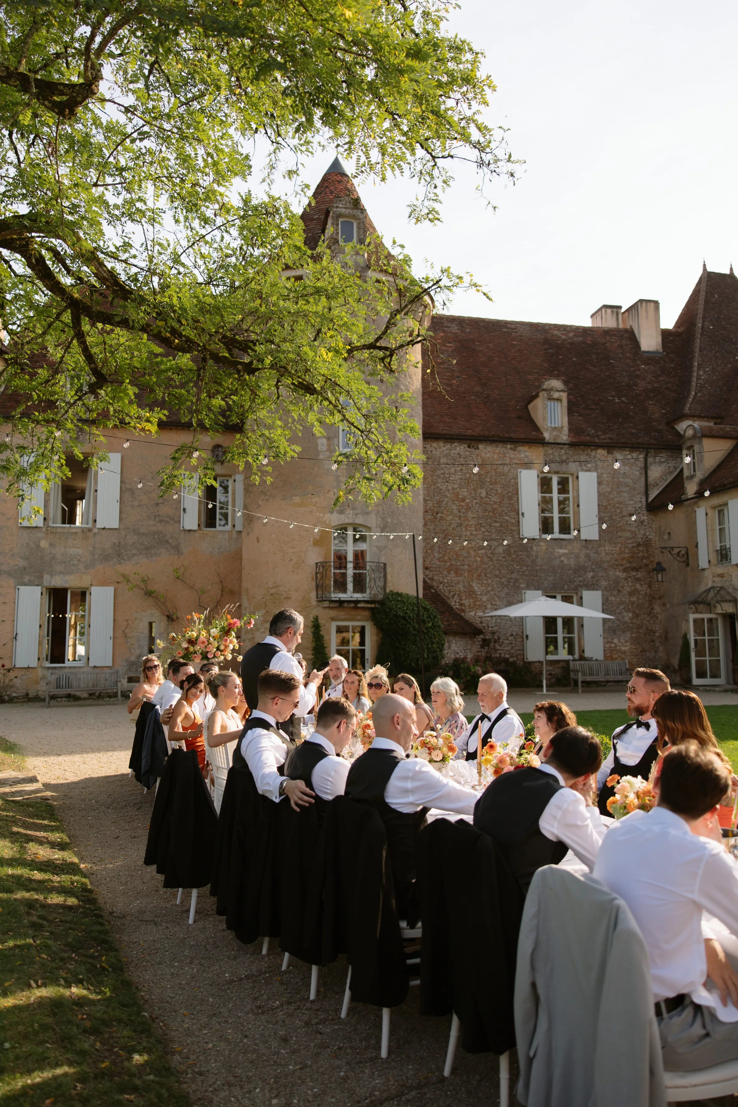 Indie Bride London Chateau Cazenac wedding France 111 - Laura & Ben's Romantic & Intimate Wedding Day Gathering at Chateau Cazenac in The Dordogne Lovely natural wedding photography capturing an intimate and romantic outdoor wedding ceremony in the grounds of Chateau Cazenac.