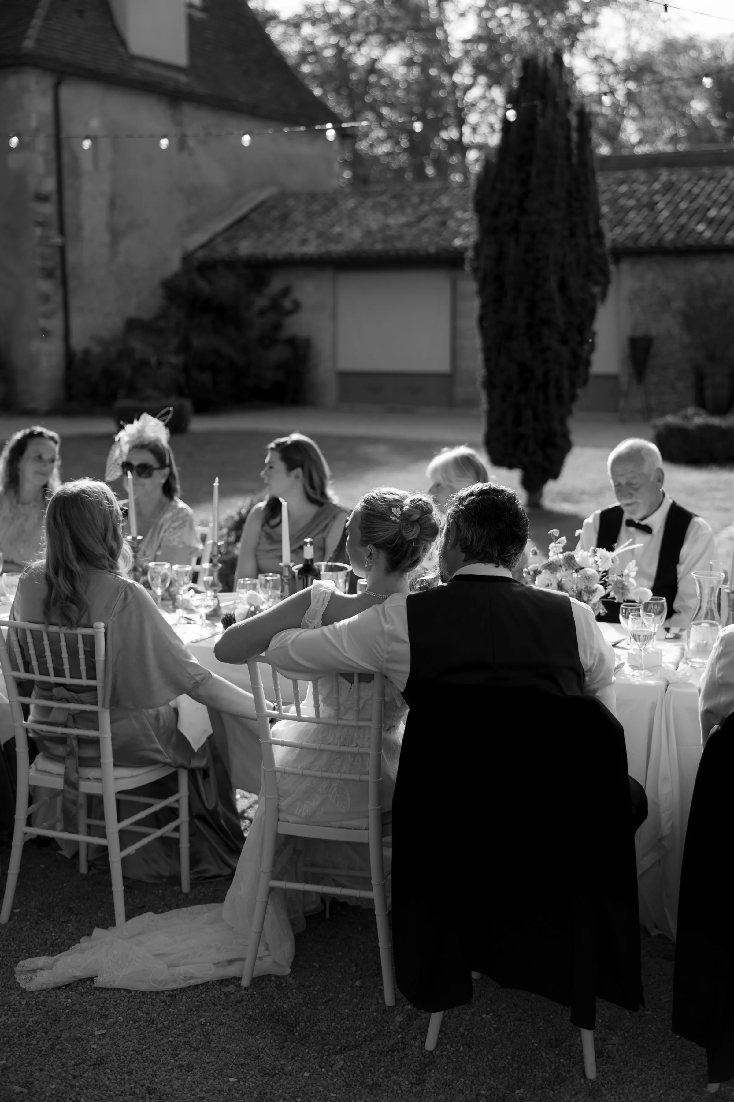 Indie Bride London Chateau Cazenac wedding France 115 - Laura & Ben's Romantic & Intimate Wedding Day Gathering at Chateau Cazenac in The Dordogne Lovely natural wedding photography capturing an intimate and romantic outdoor wedding ceremony in the grounds of Chateau Cazenac.