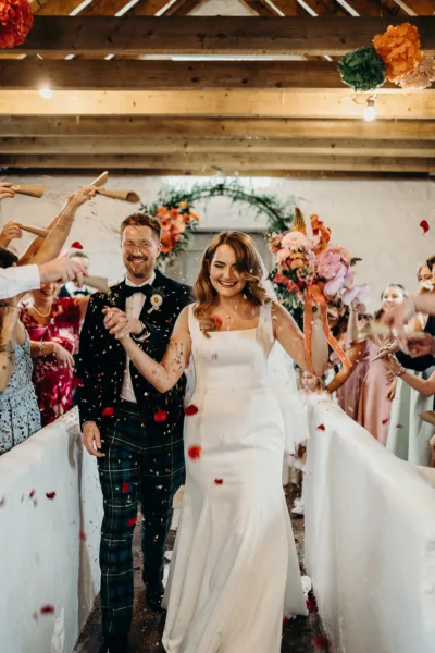 A Colourful Scottish-Polish Handfasting Ceremony at The Tin Shed, Knockraich Farm, Fintry