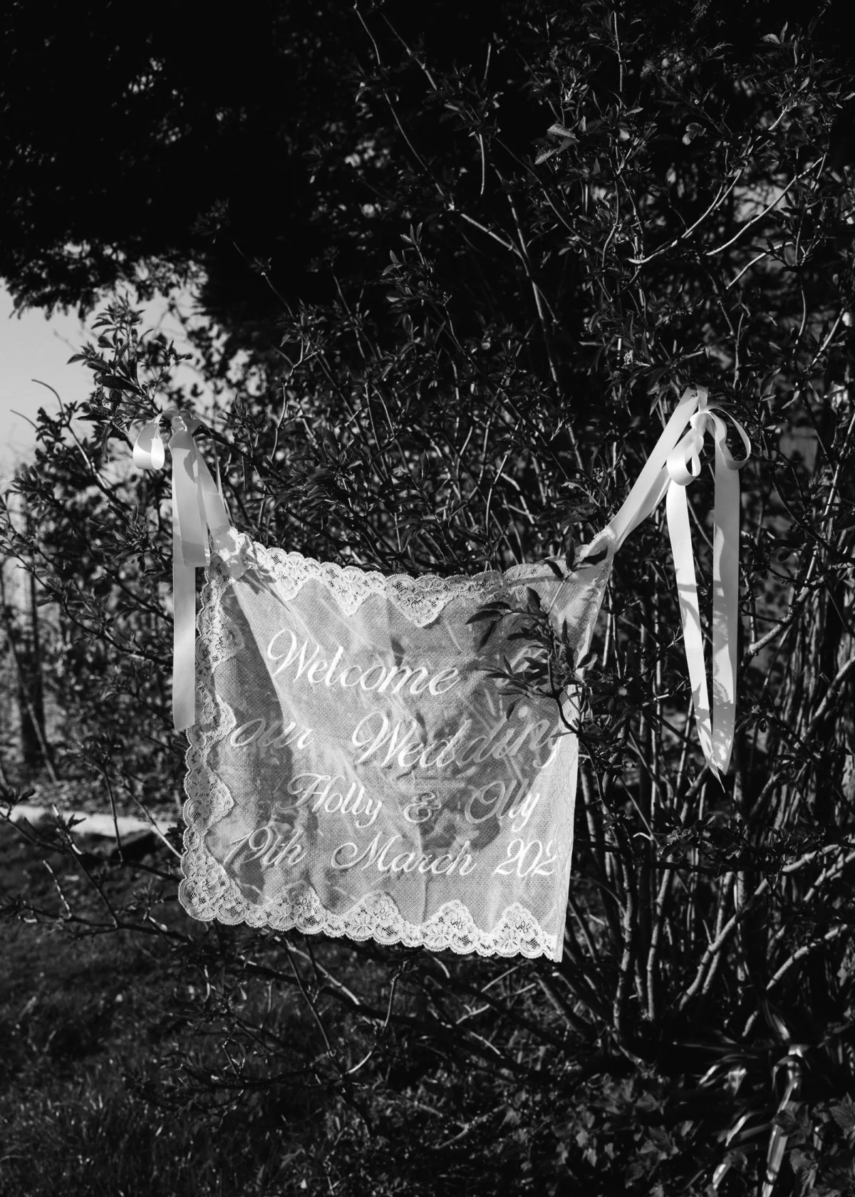 Triangle Seating Arrangement & Embroidered Lace