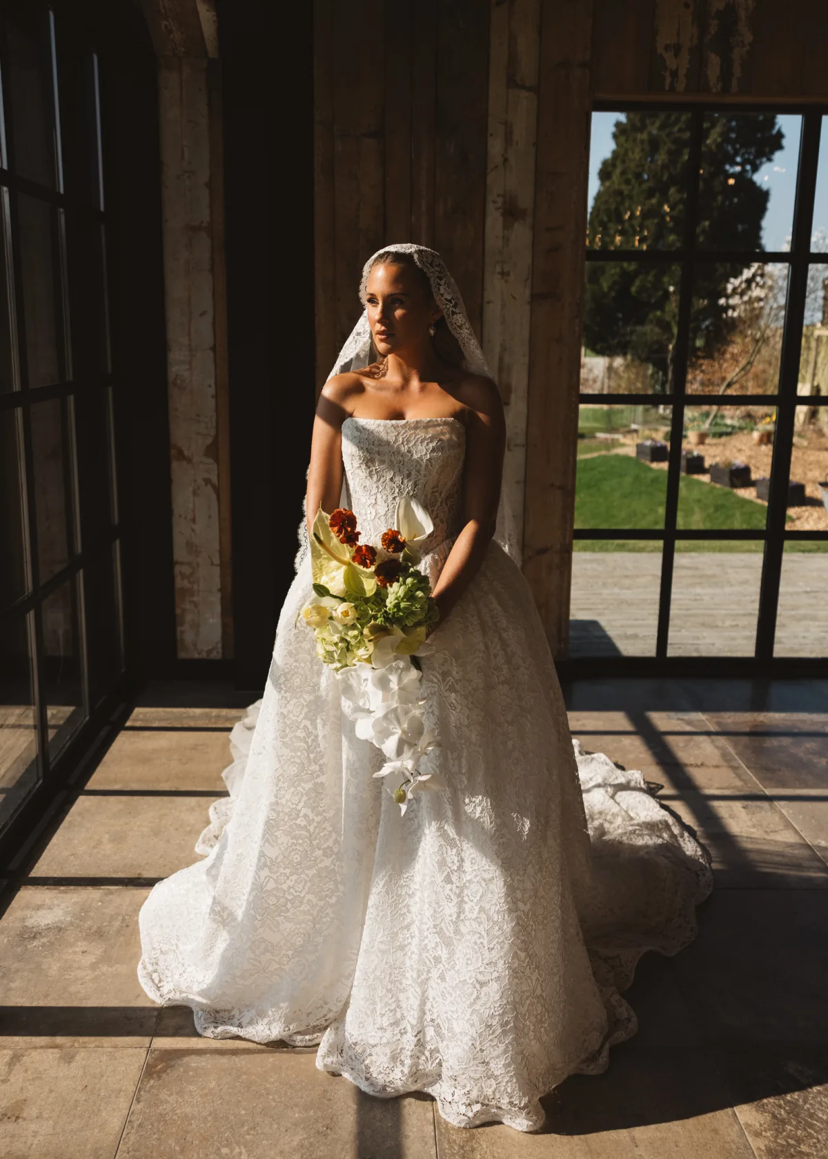 Triangle Seating Arrangement & Embroidered Lace