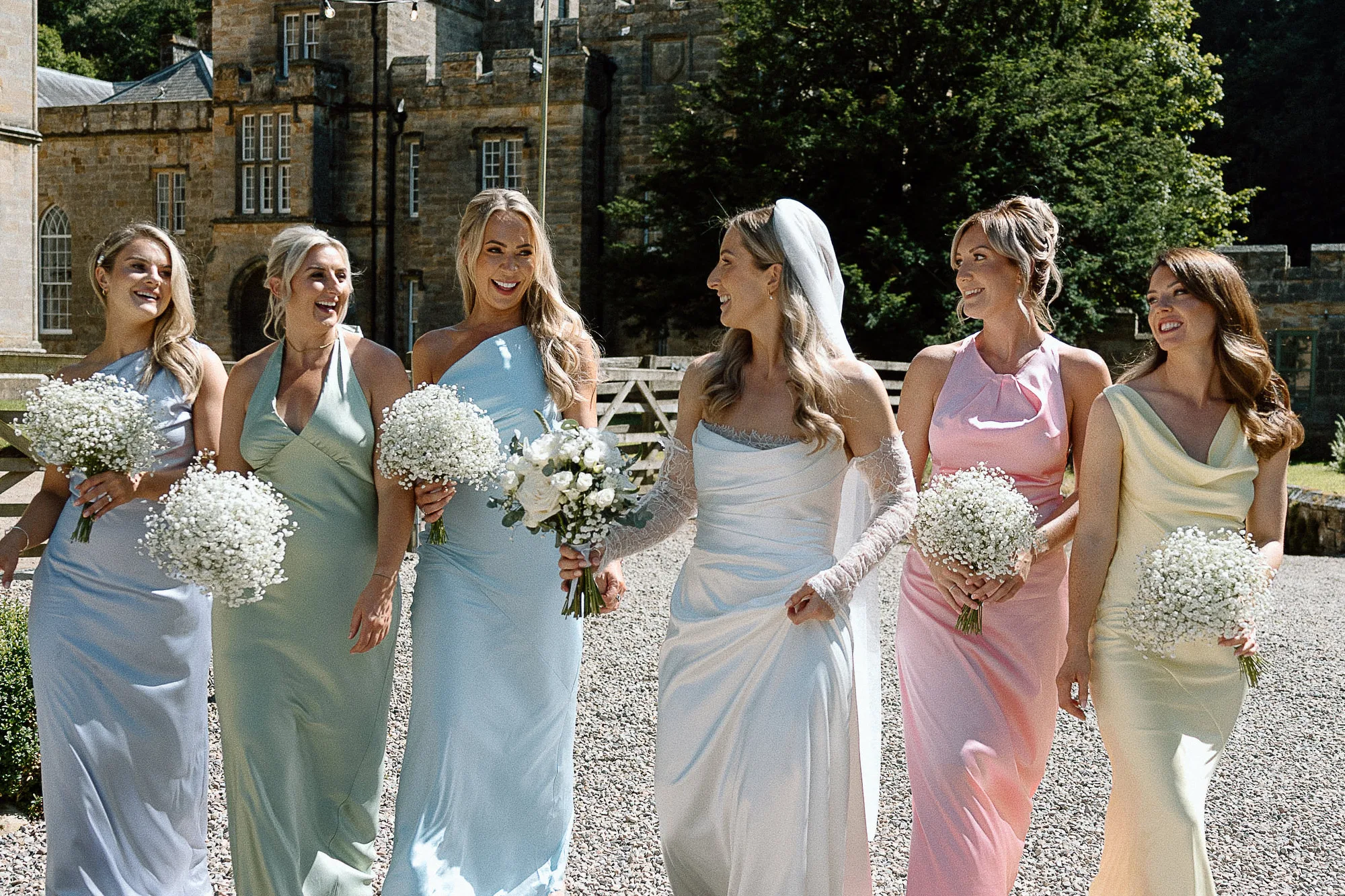 Brinkburn Priory Wedding with Pastel Bridesmaids