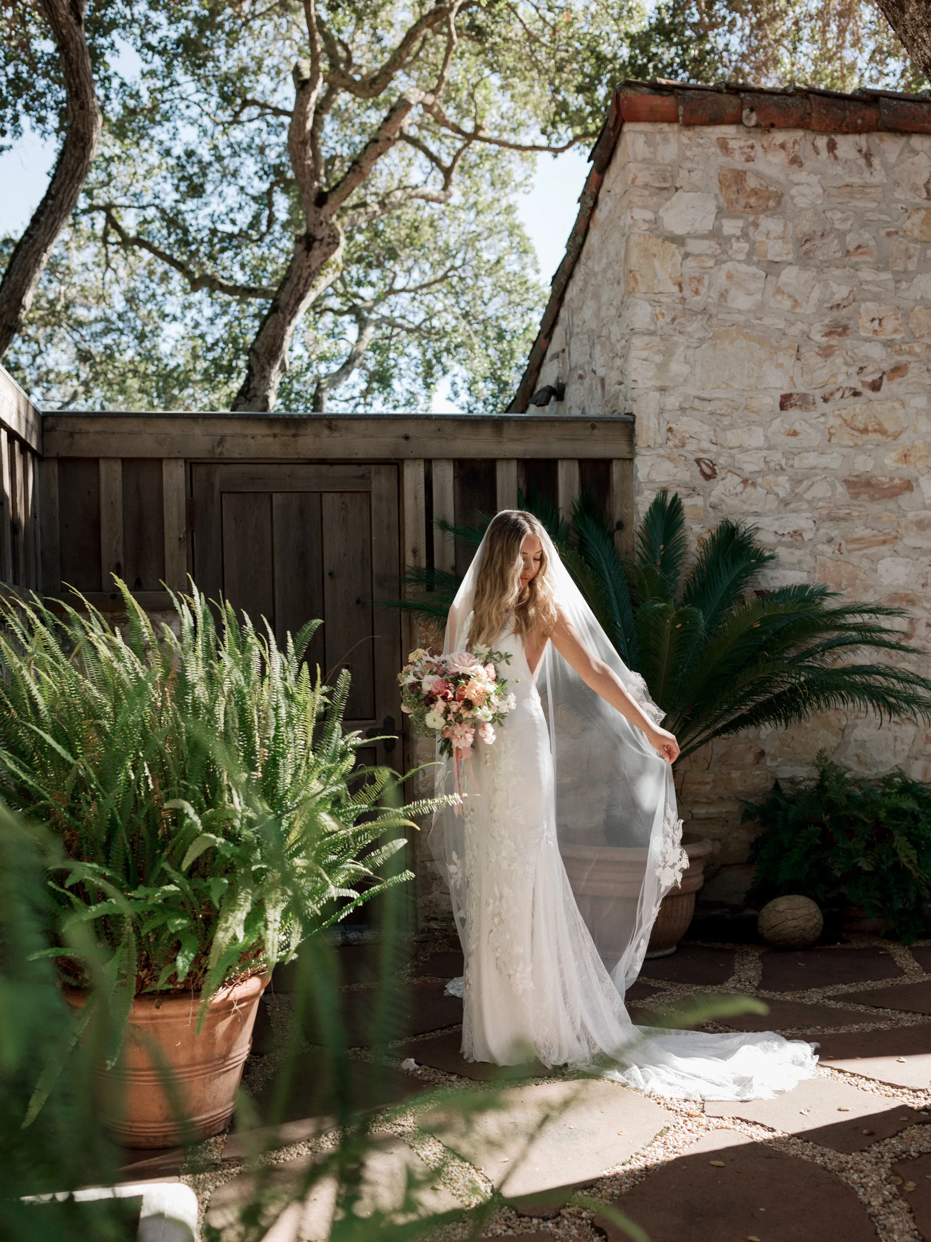 California Grace Loves Lace Bride.16 - Maren & Greg's Laid Back Californian Ranch Wedding Inspired by the French Countryside California Grace Loves Lace Bride.16