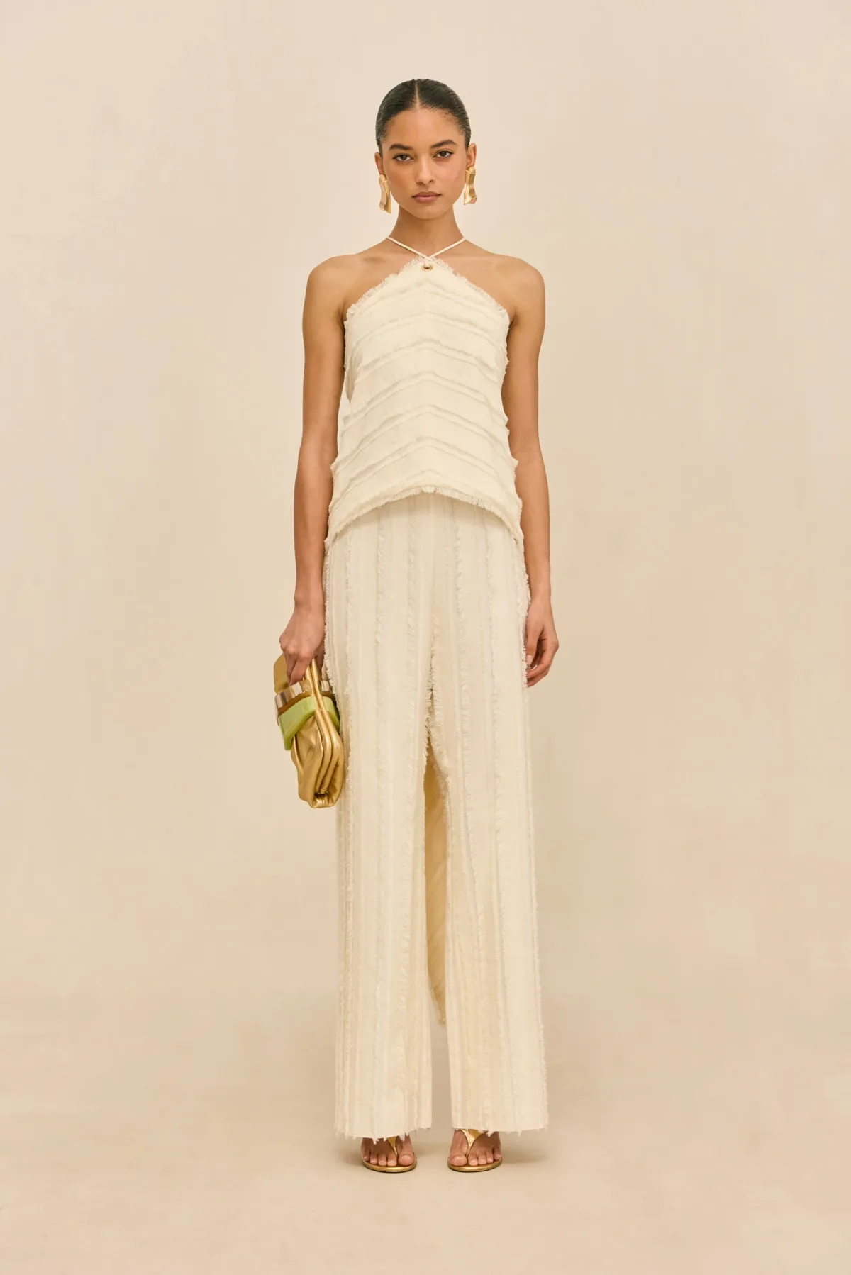 Cult Gaia Ary Pant - Emily wore Rolling in Roses for her Mid Century Inspired Wedding to Ben Ary Pant