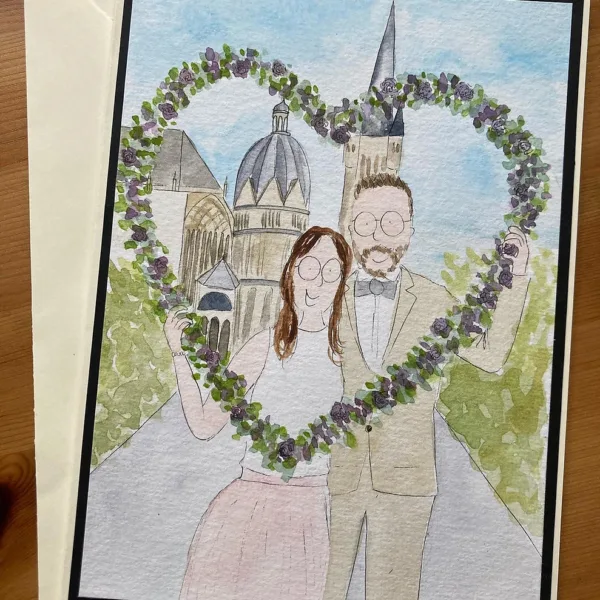 Jo Herbert Makes - Bespoke watercolour wedding illustrations.8