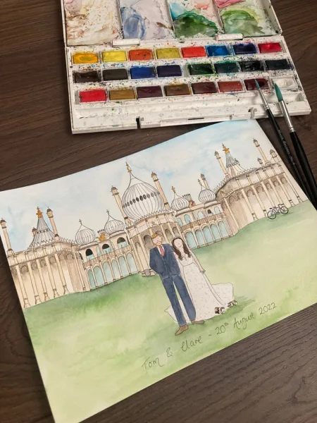 Jo Herbert Makes - Bespoke watercolour wedding illustrations.8