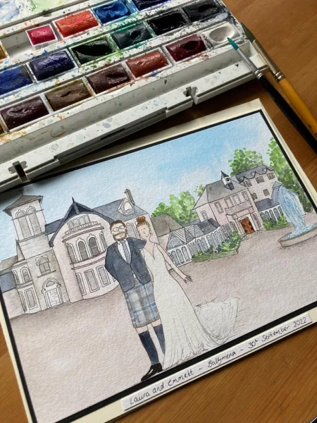 Jo Herbert Makes - Bespoke watercolour wedding illustrations.8