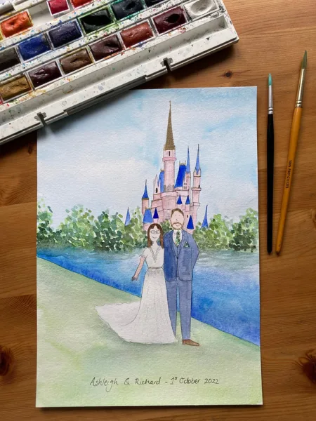 Jo Herbert Makes - Bespoke watercolour wedding illustrations.8