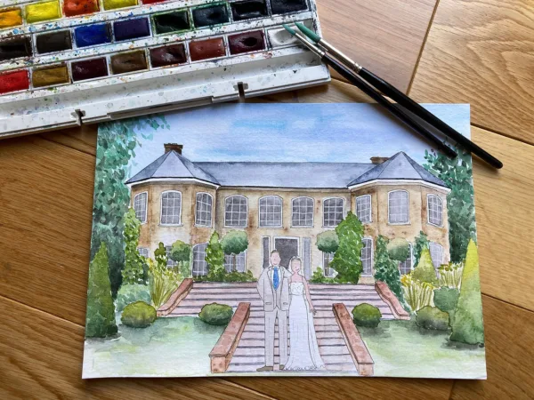 Jo Herbert Makes - Bespoke watercolour wedding illustrations.8