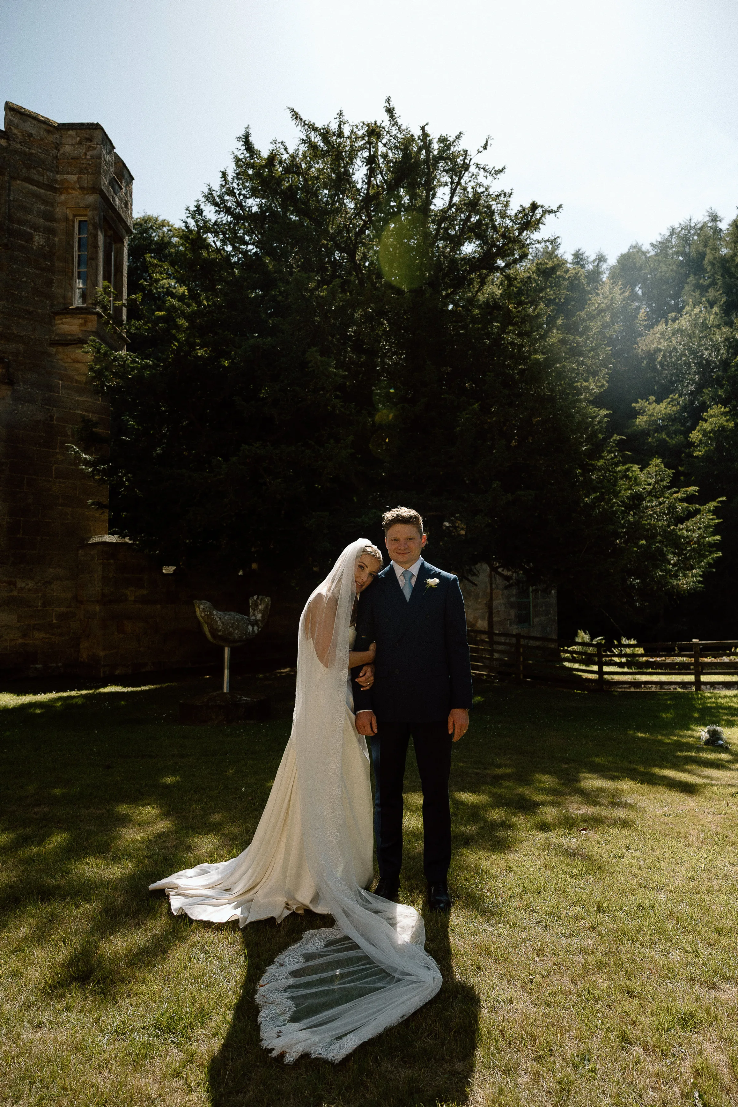 MR MRS WOOD643 1 - Rosie Wore Divine Atelier For Her Pastel Colour, Garden Party Inspired Wedding at Brinkburn Priory MR MRS WOOD643 1