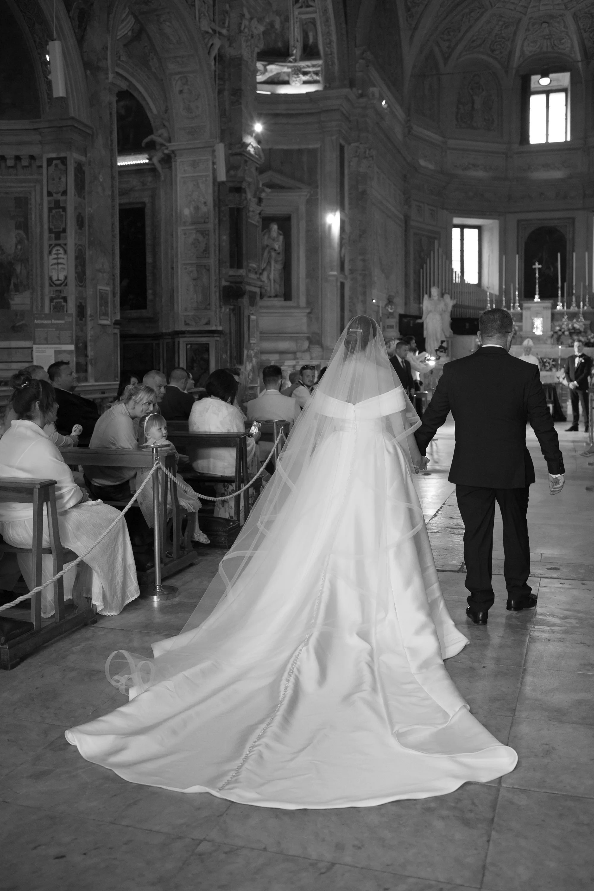 Romantic Catholic Church Wedding Rome Italy SM Weddings.45 - Megan Wore Milla Nova for her Classic and Elegant Wedding at Villa Aurelia in Rome Romantic Catholic Church Wedding Rome Italy SM Weddings.45