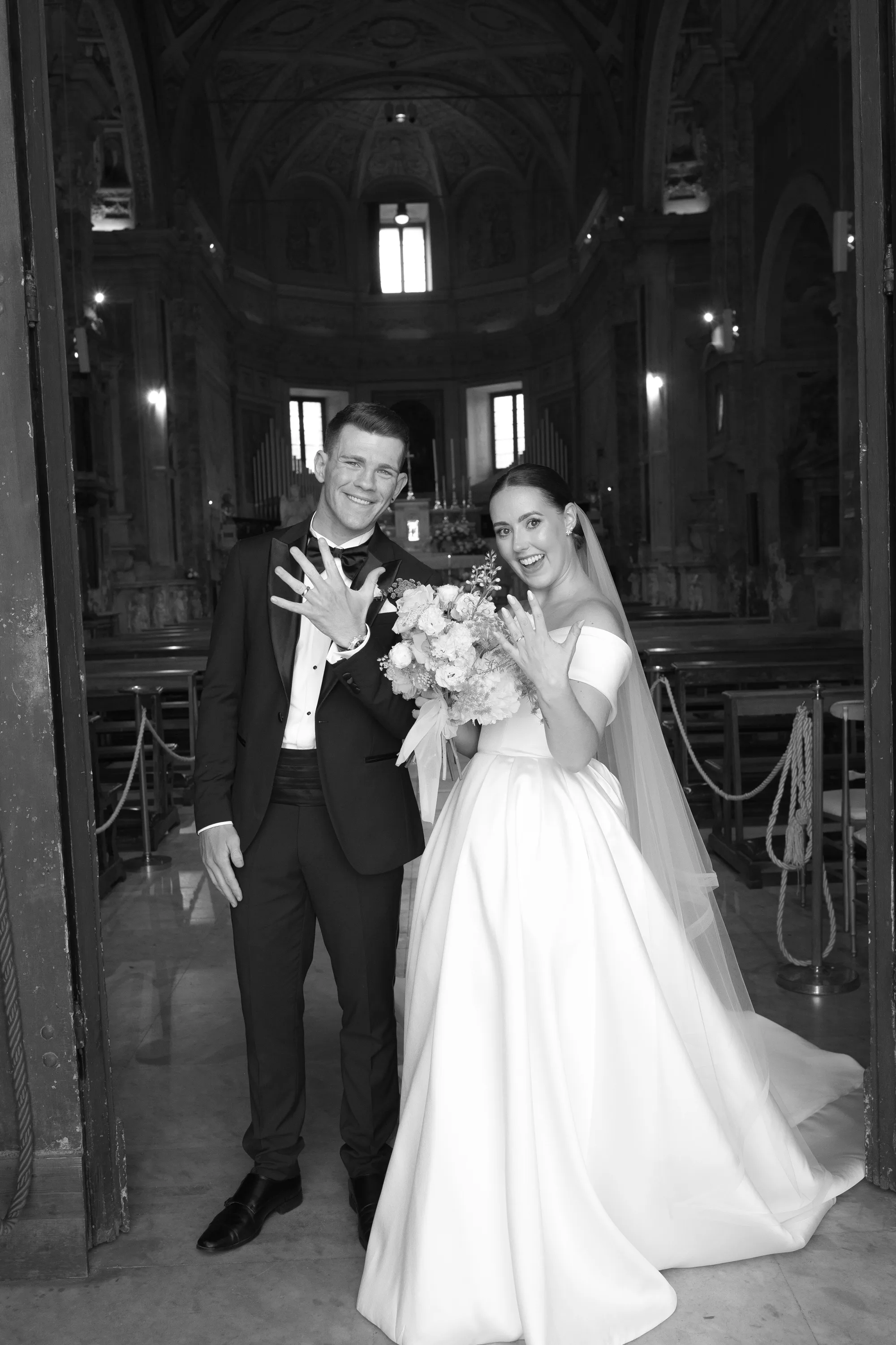 Romantic Catholic Church Wedding Rome Italy SM Weddings.66 - Megan Wore Milla Nova for her Classic and Elegant Wedding at Villa Aurelia in Rome Romantic Catholic Church Wedding Rome Italy SM Weddings.66