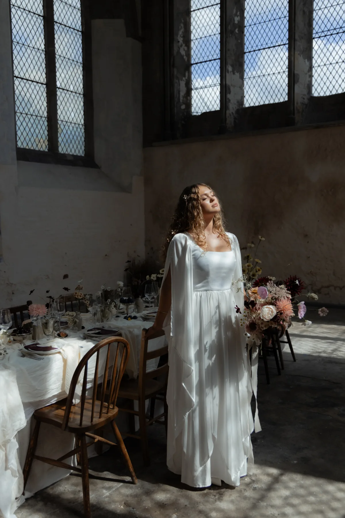 Pre-Raphaelite Bridal Editorial | The Guildhall Chichester