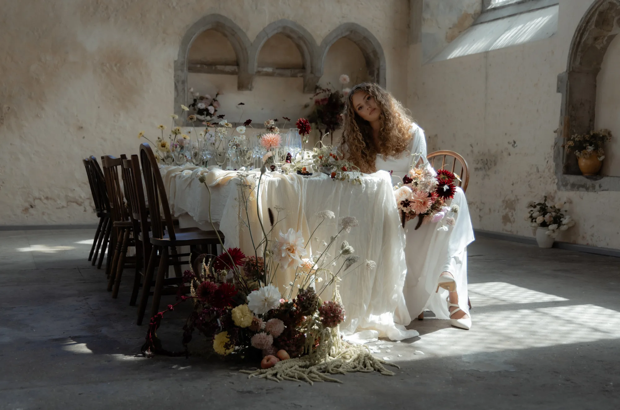 Pre-Raphaelite Bridal Editorial | The Guildhall Chichester