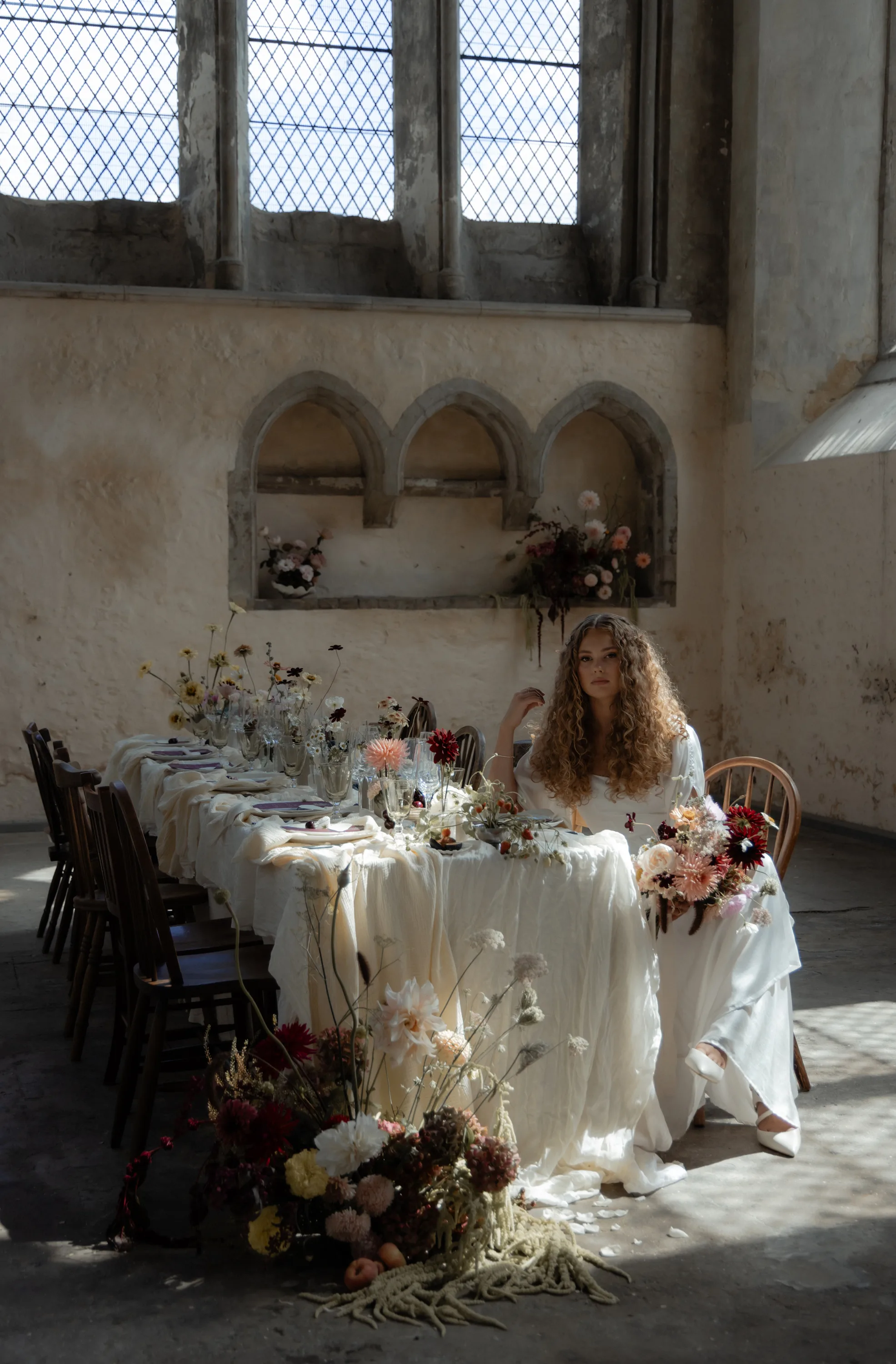 Pre-Raphaelite Bridal Editorial | The Guildhall Chichester
