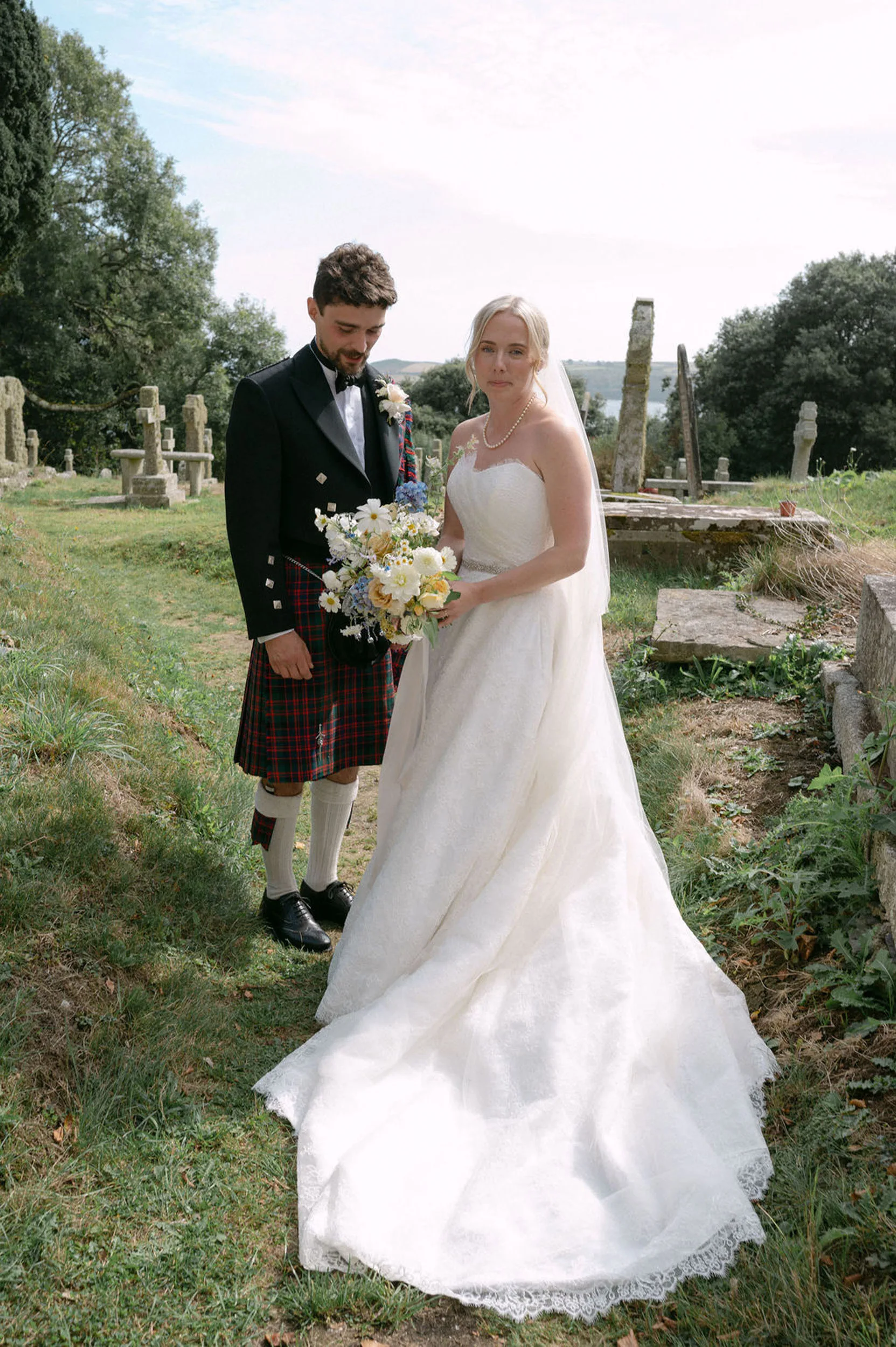 Roscarrock Farm Wedding Cornwall Suzanne Neville Bride.3 - Georgia Wore Suzanne Neville for her Quintessentially English, Late Summer Wedding in Cornwall Roscarrock Farm Wedding Cornwall Suzanne Neville Bride.3