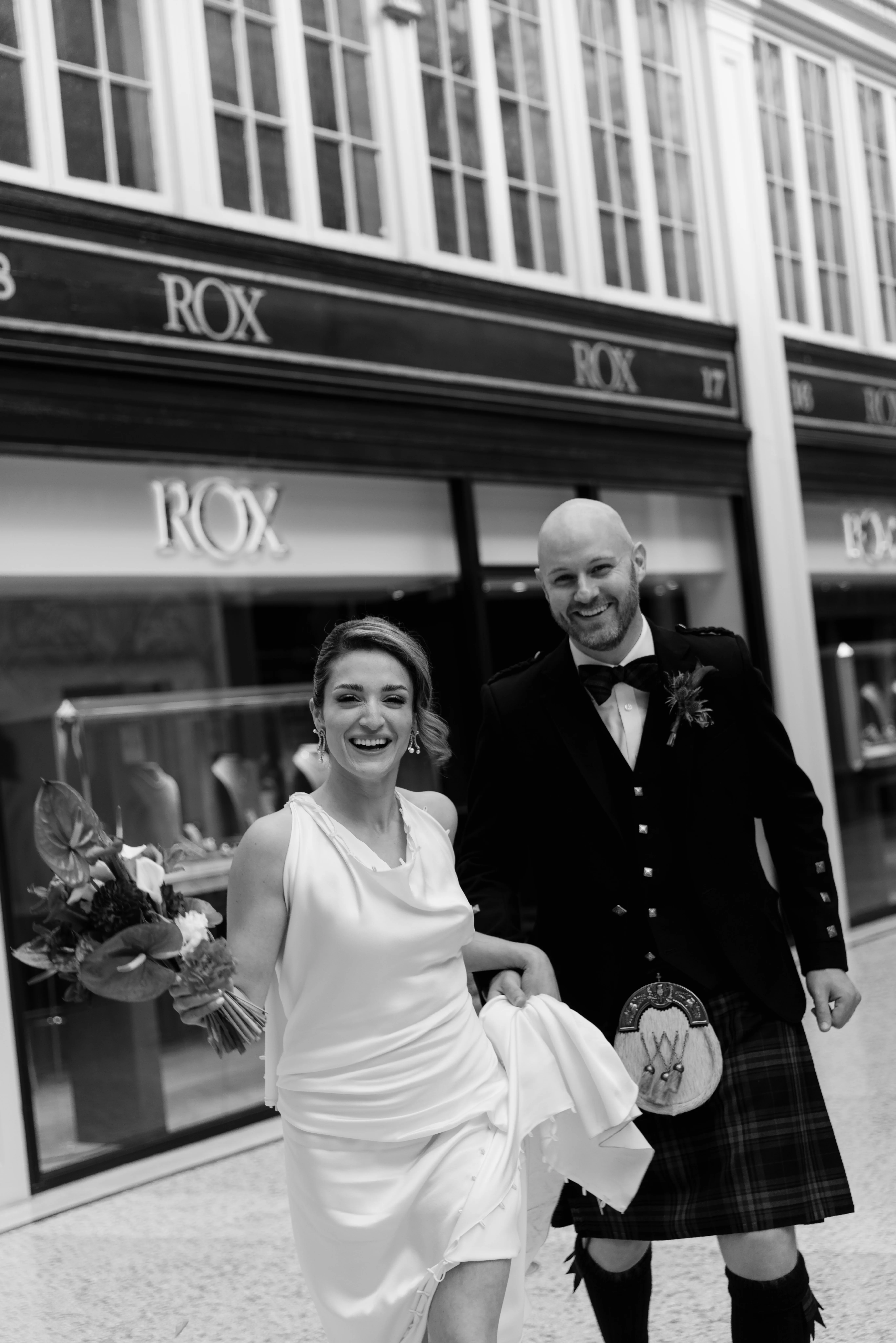 Chic couple in Glasgow getting married