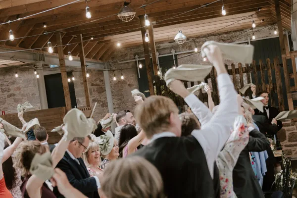 reception dinner wedding picture at guardswell farm, perth