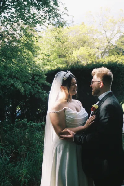 analogue 35mm bridal wedding photo carberry tower