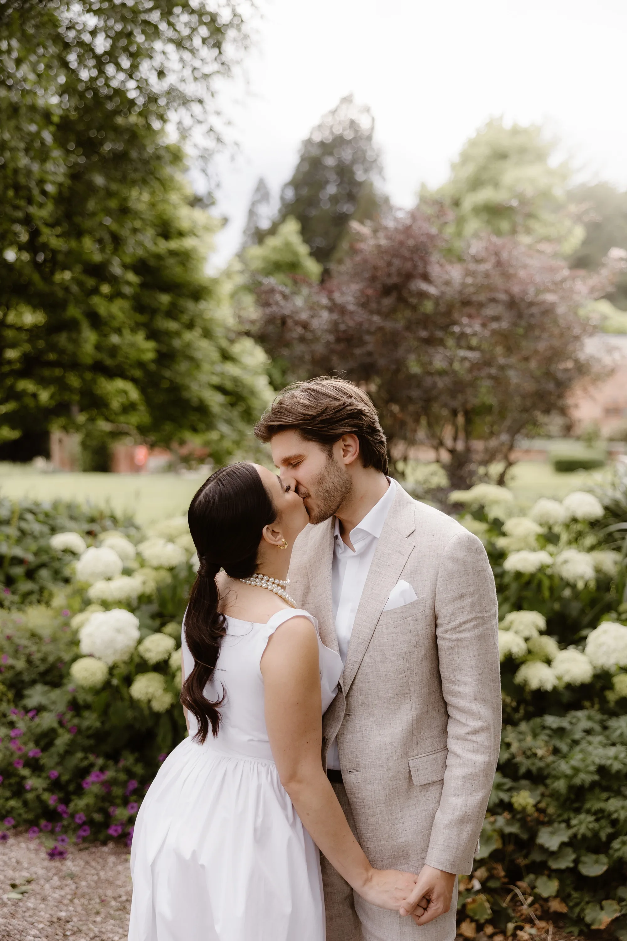 Capesthorne Hall Summer Wedding Jessica Sharpe Wedding Planner Jono Symonds Love My Dress.194 - Sophie & Dimitri's Beautiful, Relaxed & Elegant Wedding Weekend at Capesthorne Hall in Cheshire Bride wearing Vivienne Westwood and large pearls for her rehearsal dinner at Capesthorne Hall in Cheshire.