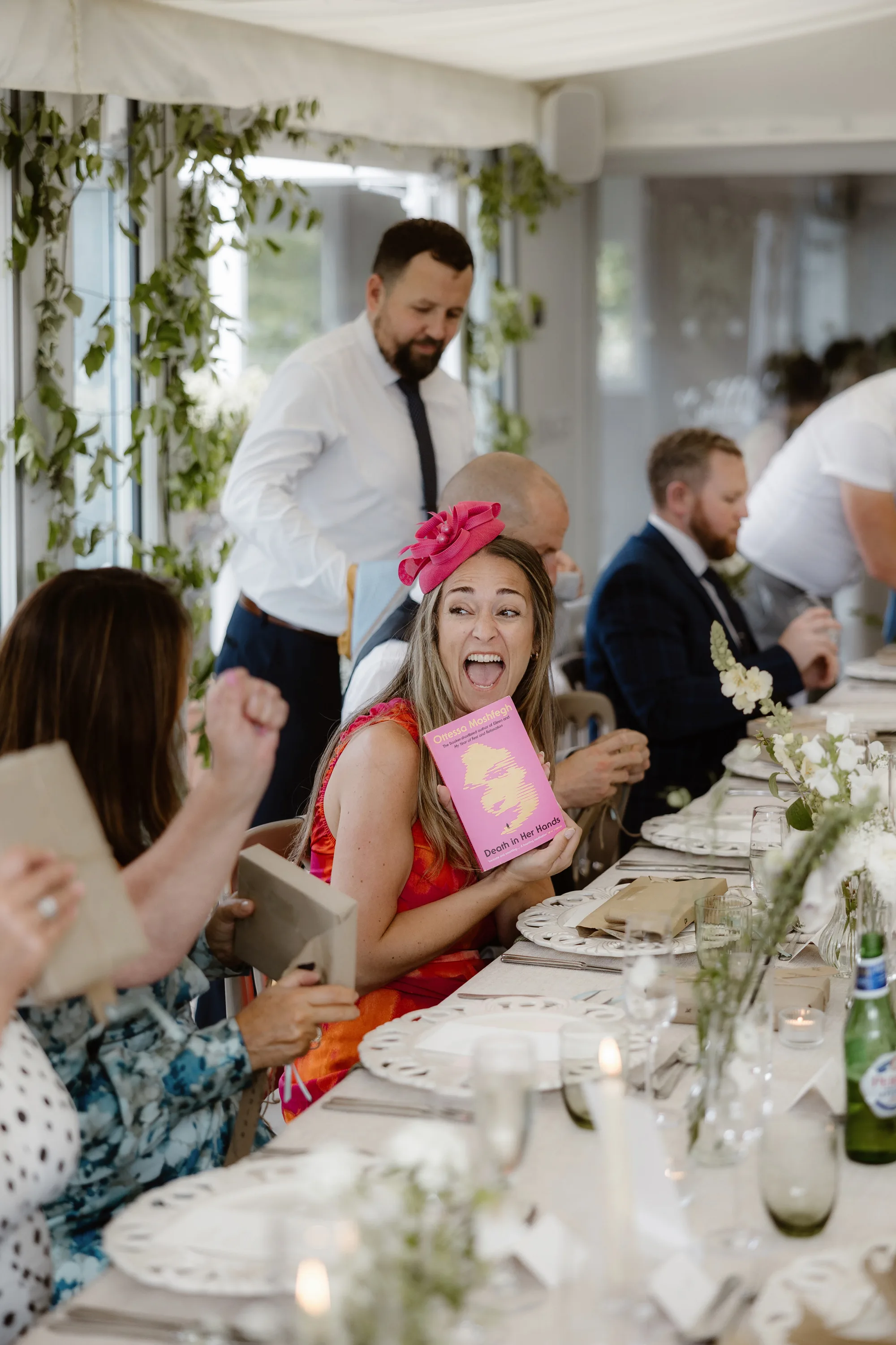 Capesthorne Hall Summer Wedding Jessica Sharpe Wedding Planner Jono Symonds Love My Dress.63 - Sophie & Dimitri's Beautiful, Relaxed & Elegant Wedding Weekend at Capesthorne Hall in Cheshire Guests delighted to receive books as a wedding favour gift
