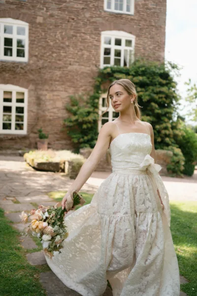Dewsall Court Bride Love My Dress .203 - Home Dewsall Court in the Spring with Seasonal Flowers & Modern Bridal Fashion by Unbridled Studio