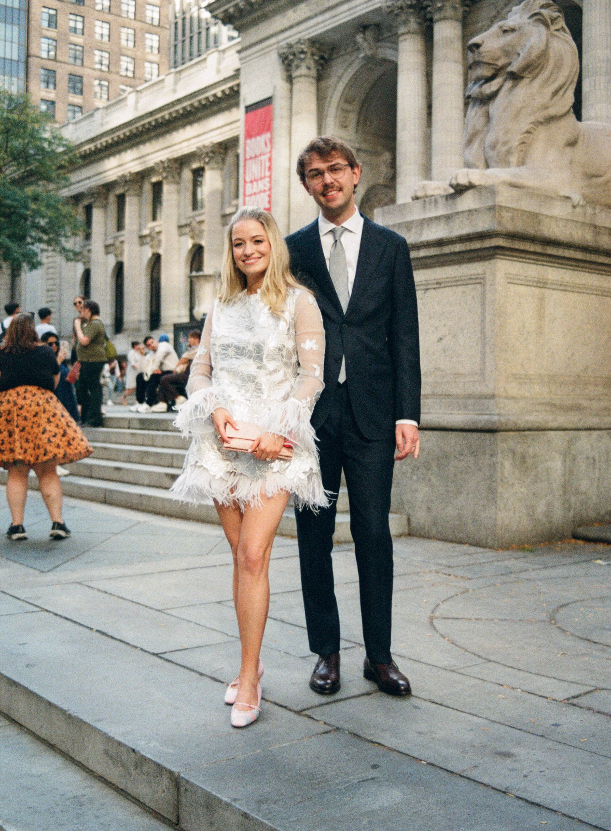 New York Keens Steakhouse Wedding Mini Dress Lauren Vandame Photography.13
