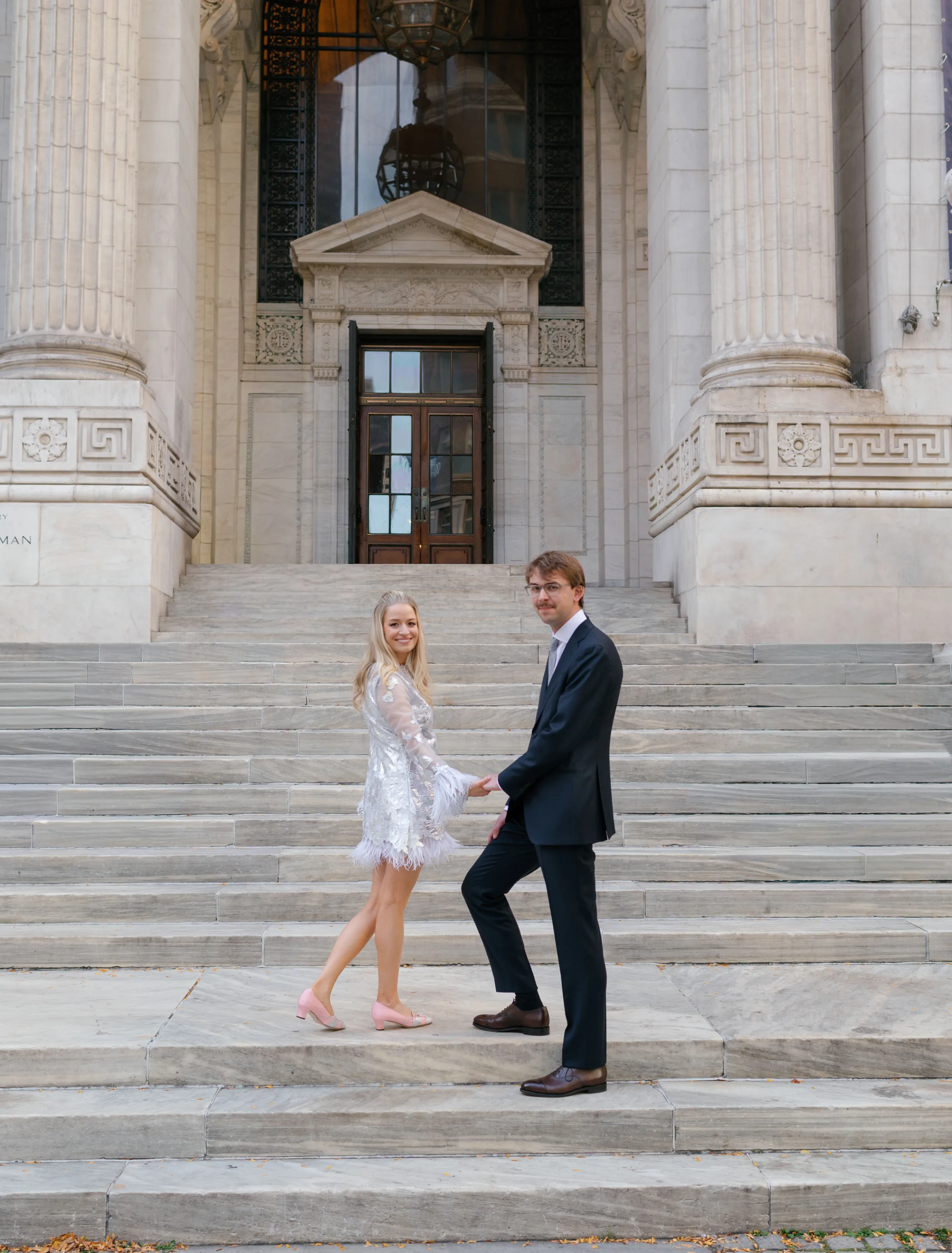 New York Keens Steakhouse Wedding Mini Dress Lauren Vandame Photography.16