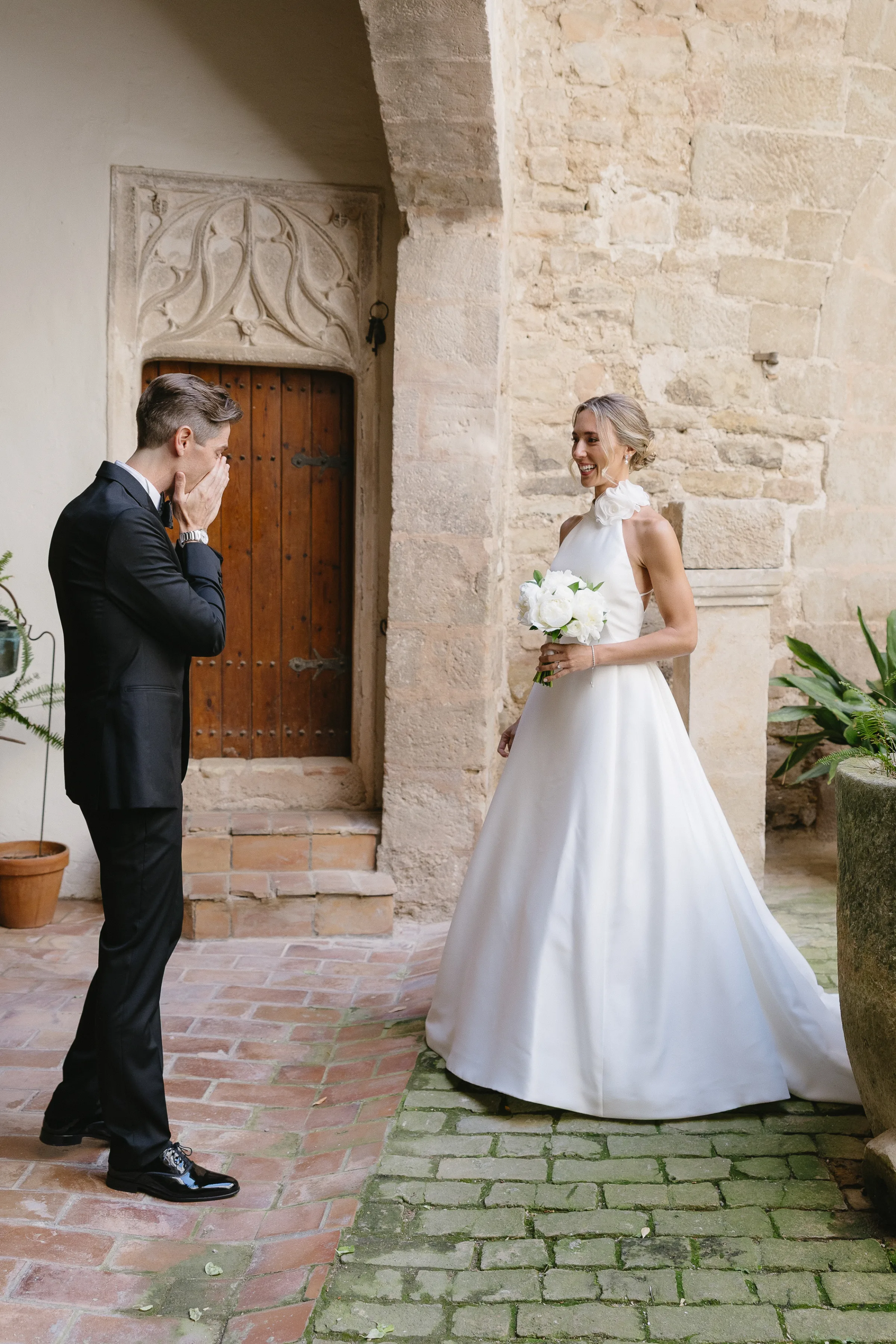 Pronovias bride Barcelona wedding Castell de Sant Marti de Tous.28 - Gaëlle Wore Pronovias For Her Wedding at Castell de Sant Martí de Tous in Barcelona Pronovias bride Barcelona wedding Castell de Sant Marti de Tous.28