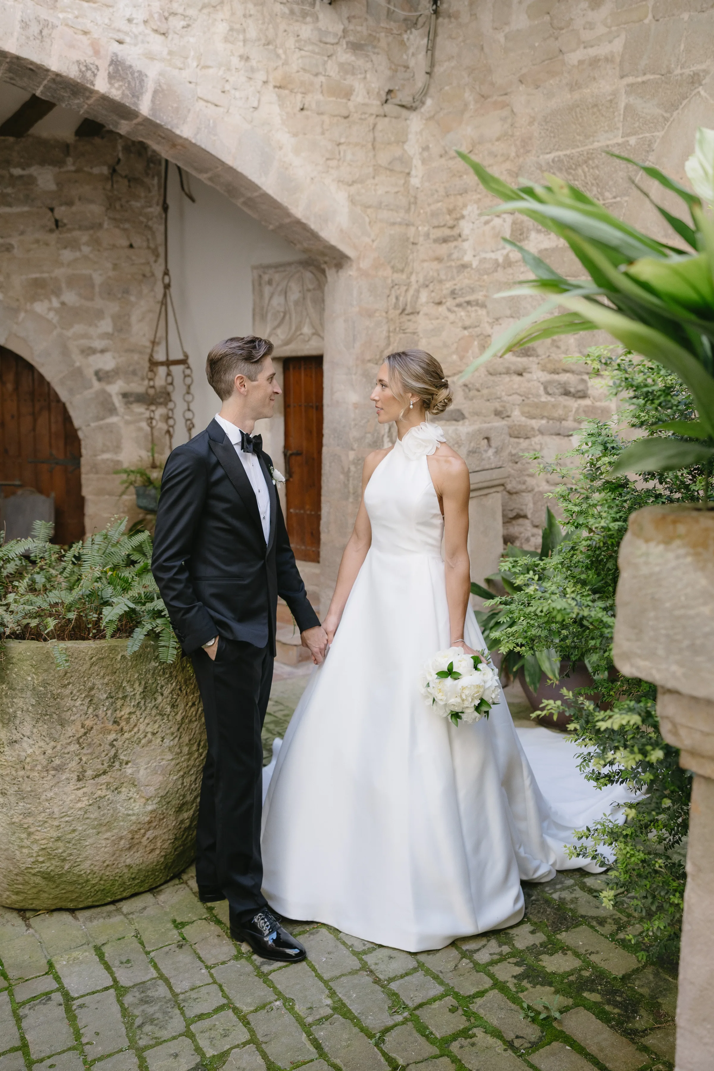Pronovias bride Barcelona wedding Castell de Sant Marti de Tous.36 - Gaëlle Wore Pronovias For Her Wedding at Castell de Sant Martí de Tous in Barcelona Pronovias bride Barcelona wedding Castell de Sant Marti de Tous.36