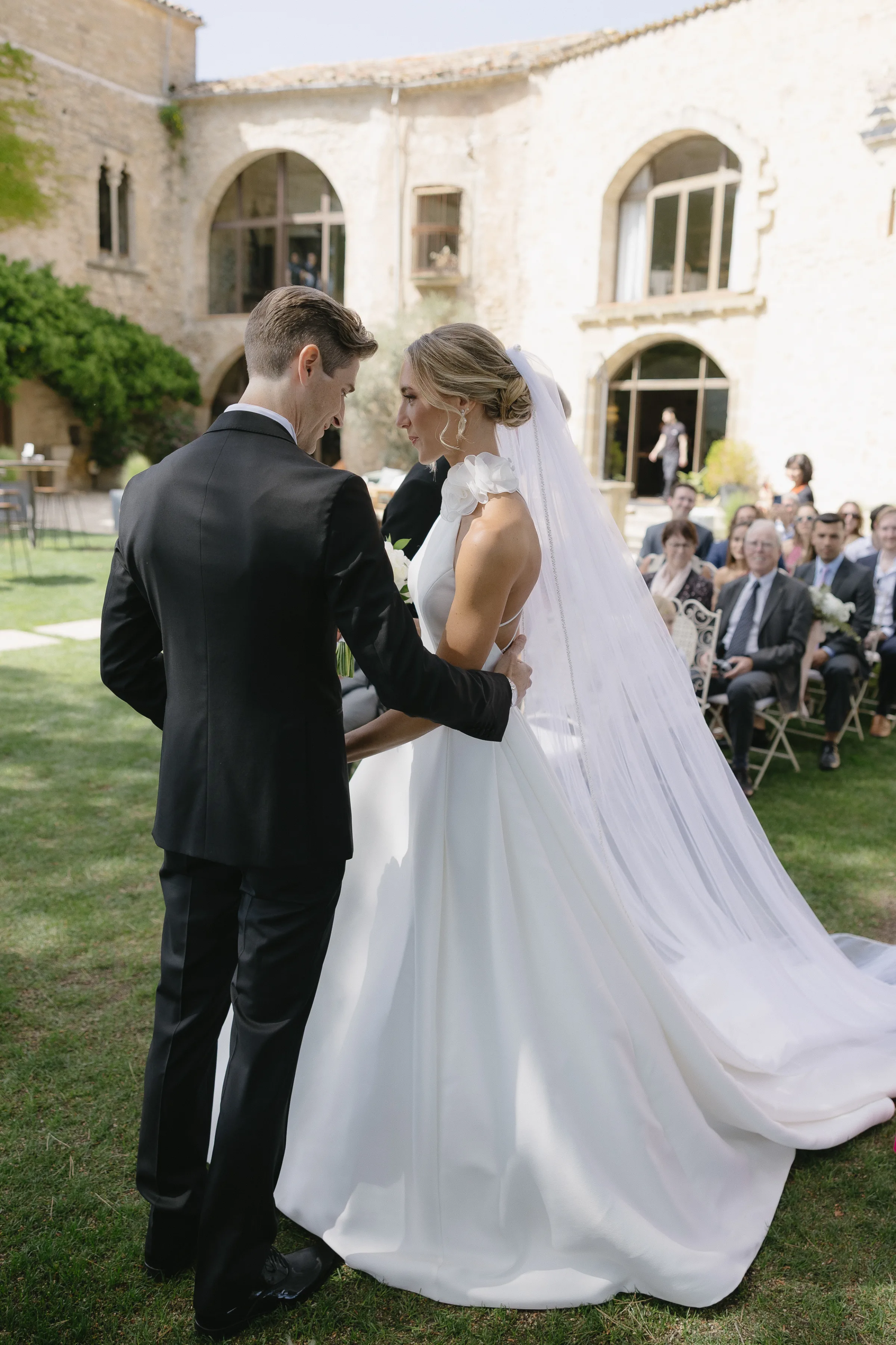 Pronovias bride Barcelona wedding Castell de Sant Marti de Tous.55 - Gaëlle Wore Pronovias For Her Wedding at Castell de Sant Martí de Tous in Barcelona Pronovias bride Barcelona wedding Castell de Sant Marti de Tous.55