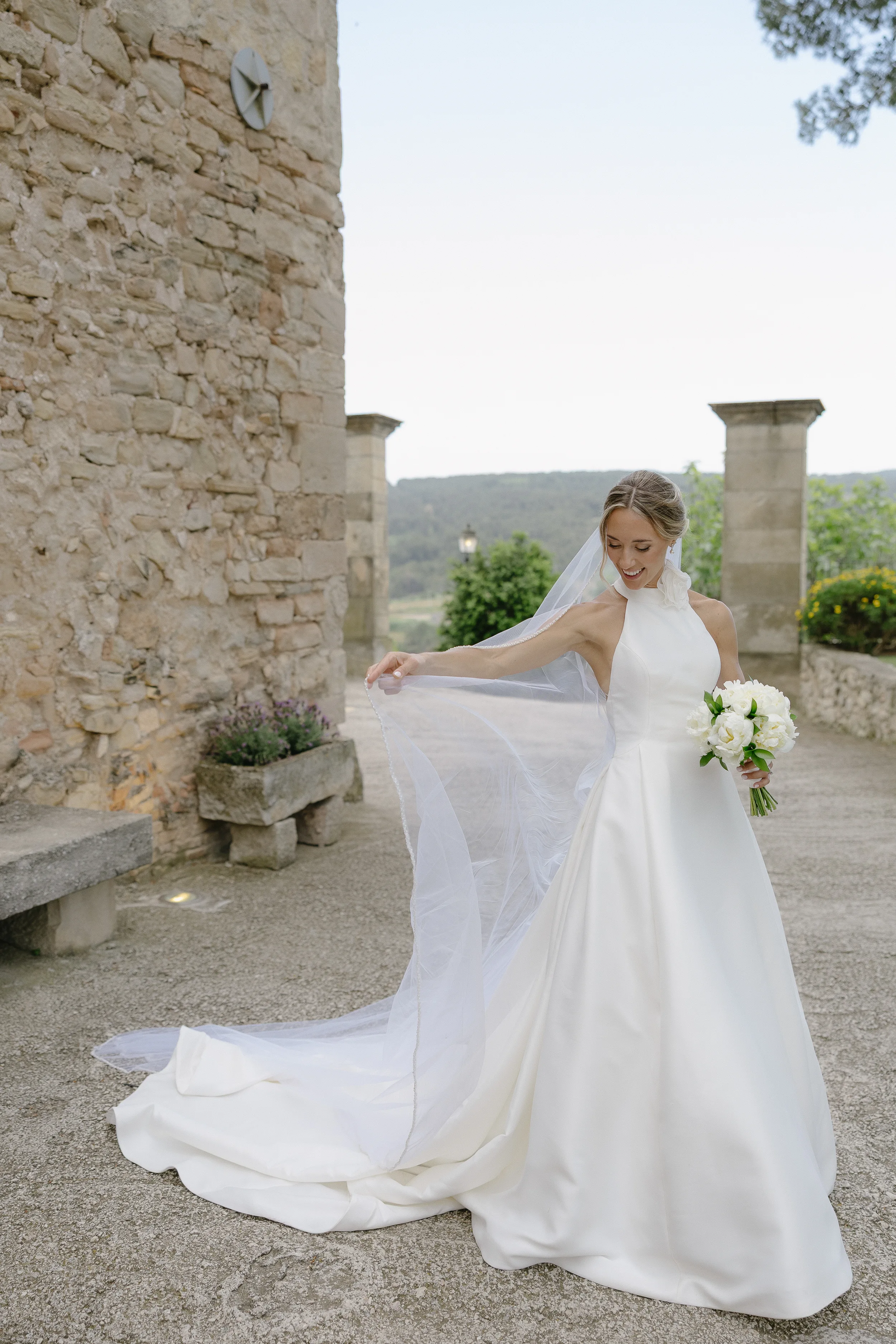 Pronovias bride Barcelona wedding Castell de Sant Marti de Tous.75 - Gaëlle Wore Pronovias For Her Wedding at Castell de Sant Martí de Tous in Barcelona Pronovias bride Barcelona wedding Castell de Sant Marti de Tous.75
