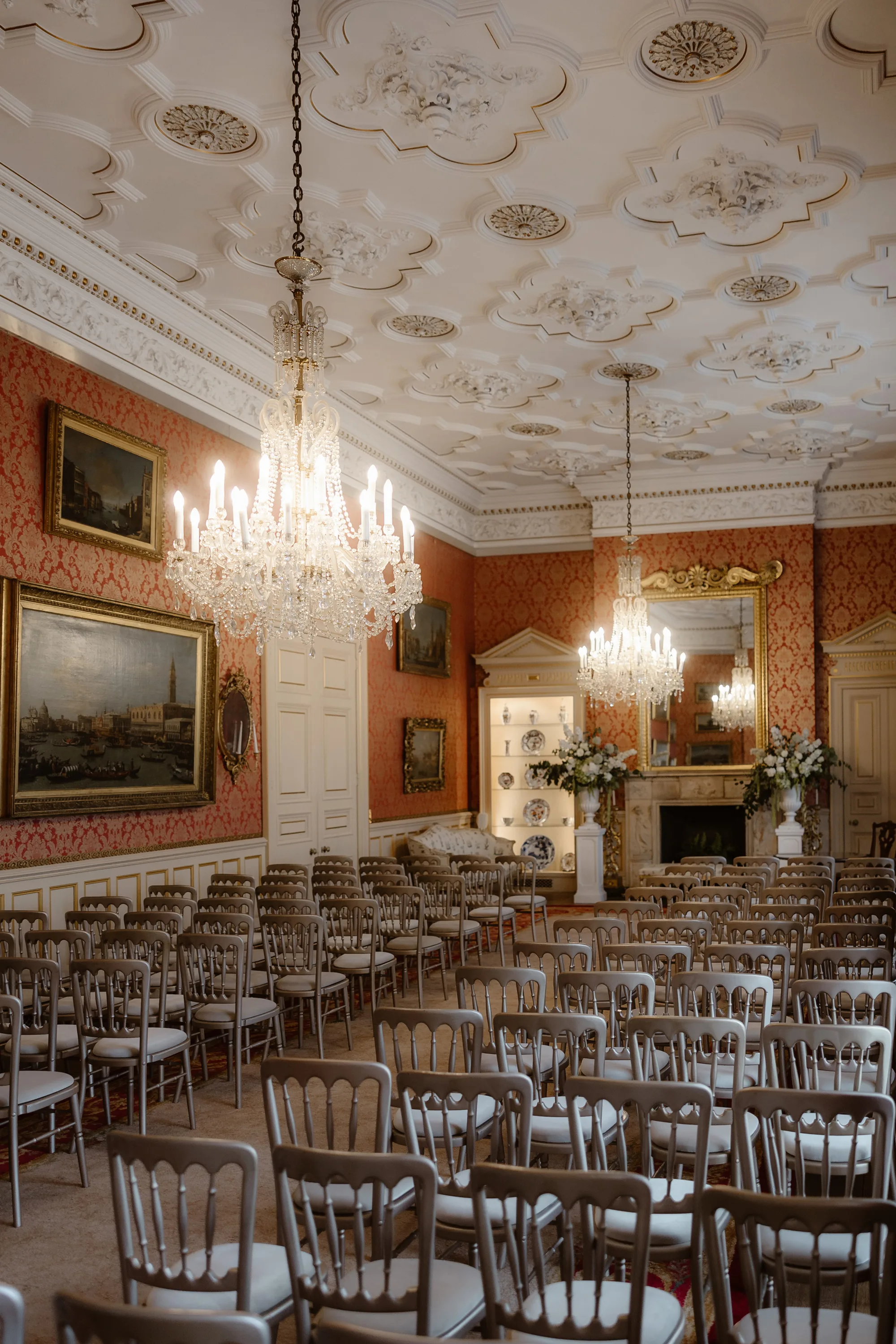 Sophie Dimitri Wedding Day Jono Symonds Photo Film 3 - Sophie & Dimitri's Beautiful, Relaxed & Elegant Wedding Weekend at Capesthorne Hall in Cheshire Wedding ceremony seating arrangements at Capesthorne Hall in Cheshire.