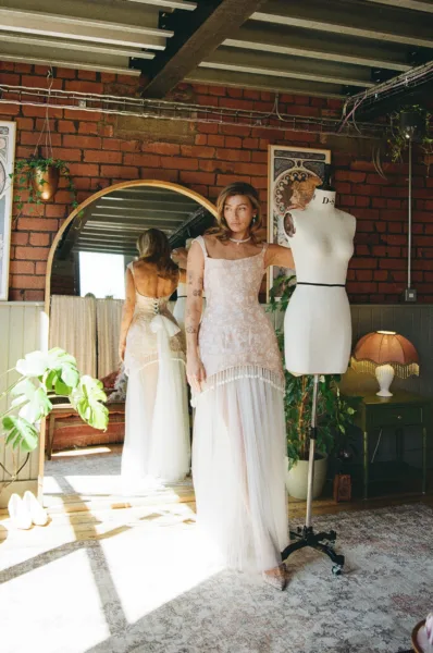 A Look Inside the New Manchester Studio & Creative Process of Besoke Bridal Designer, Bronwen Bridge