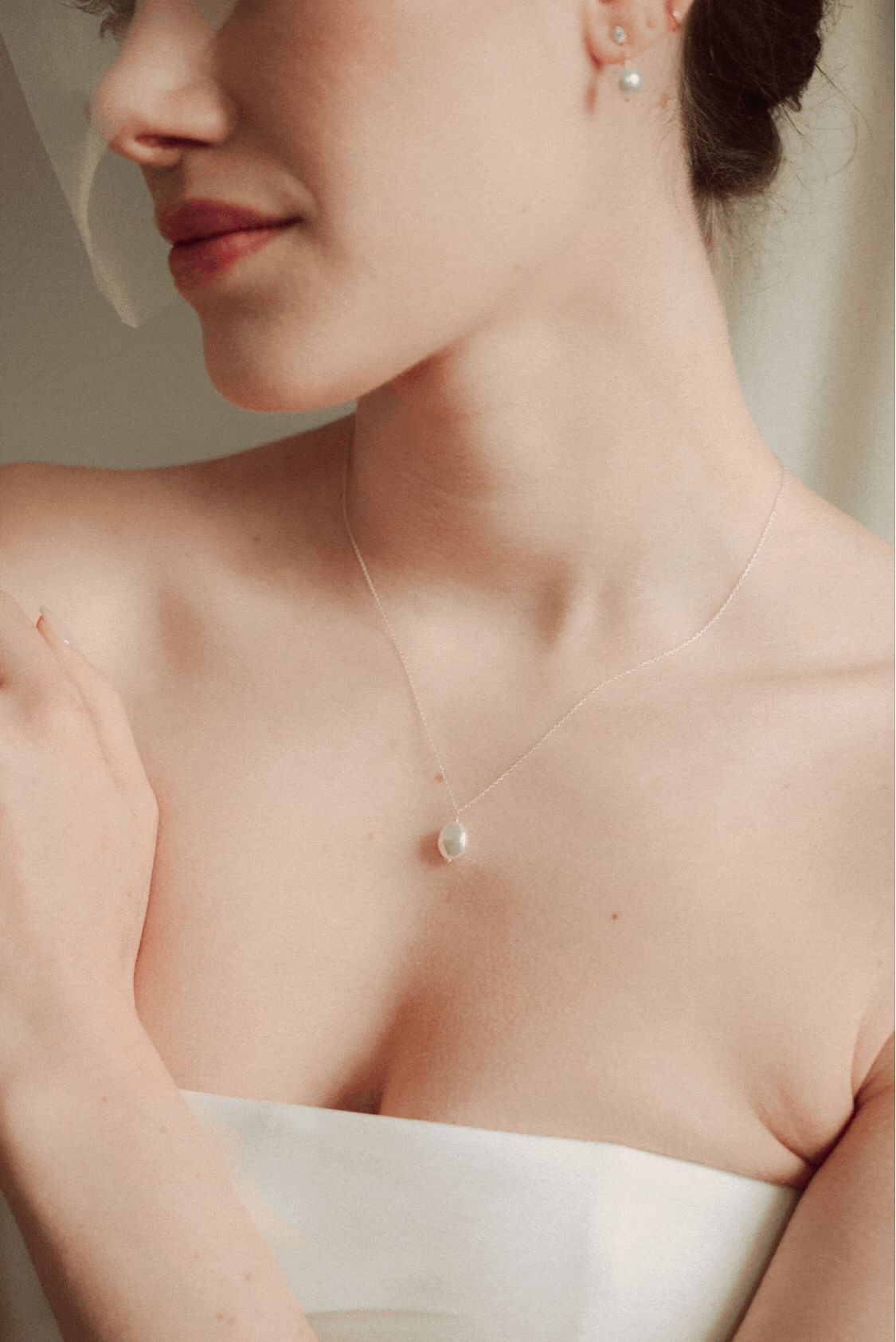 Baroque Coin Pearl Necklace Gold & Silver