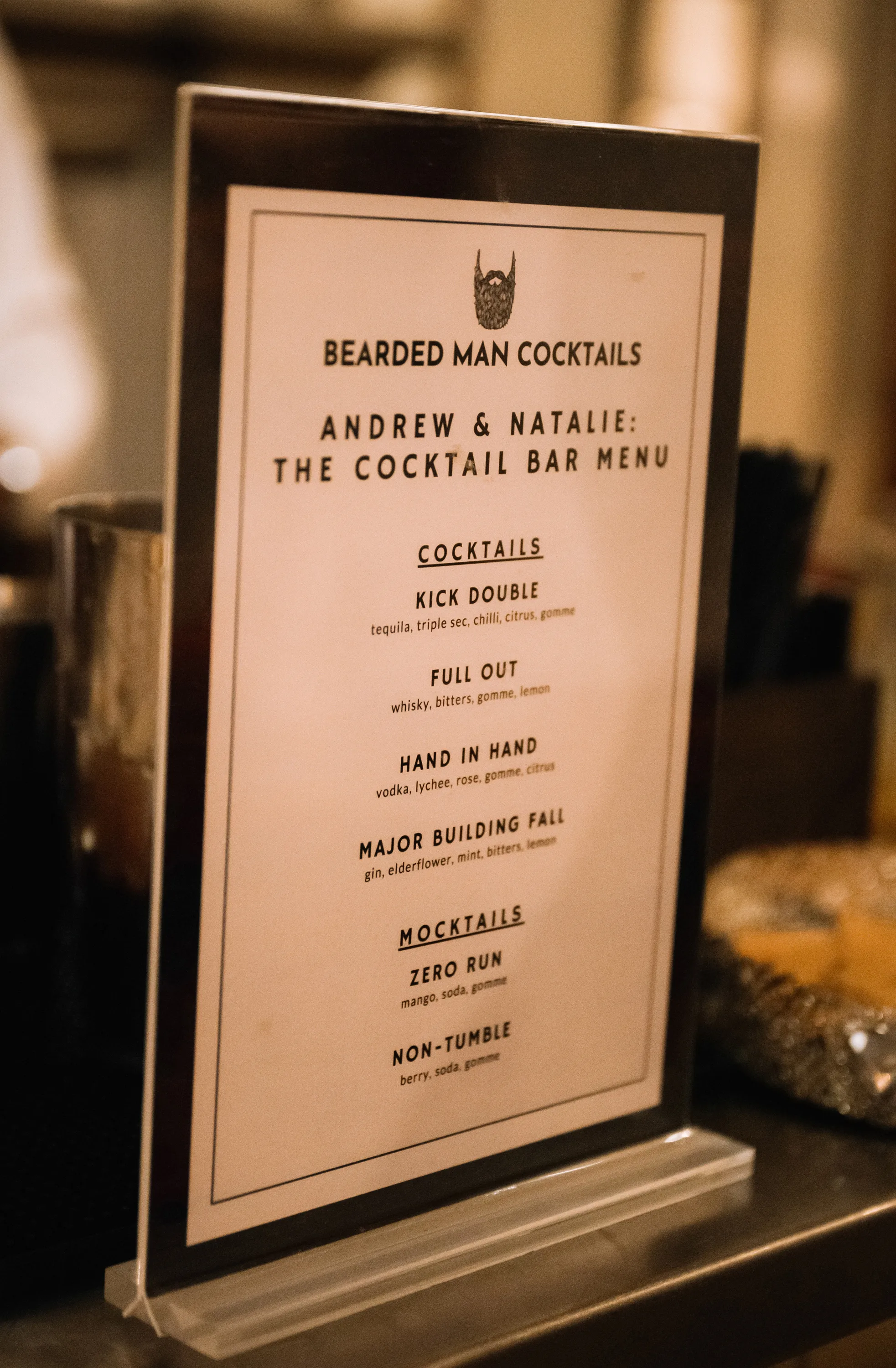Cocktails being prepared by Bearded Man Cocktails at Ashridge House.