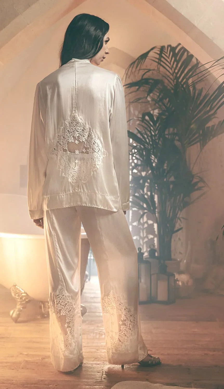 Clara Blouse by Shell Belle Couture - Save 15% on Shell Belle Couture’s Luxury Bridal Lingerie, Silk Kimonos & Honeymoon Wear Clara Blouse