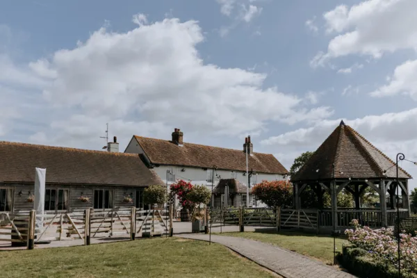 Exterior of the Harty Estate wedding venue in Kent
