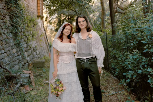 Medieval Renaissance Inspired wedding in Italy - Home Maggie & Freddie’s Medieval-Inspired Wedding at Castello di Mugnana with Two Vintage Dresses & Custom Chainmail