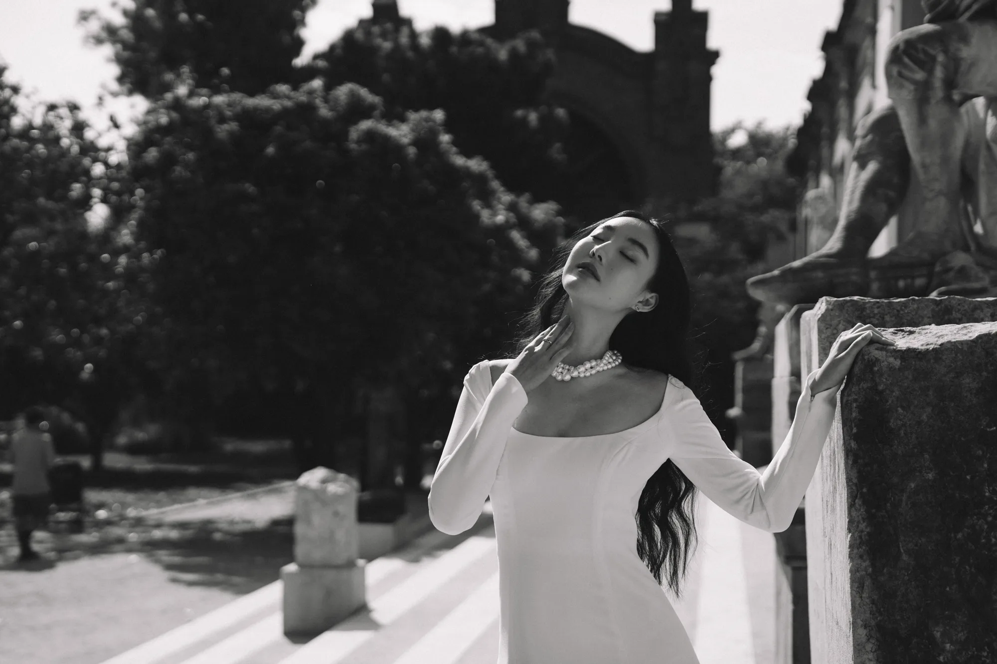 Team Glam Jesus Peiro Stacey Clarke Photography 23 - Team Glam: Wedding Day Hair & Makeup That Helps You Feel Like the Most Beautiful, Confident Version of You Asian bridal wedding makeup and hair by Team Glam. Jesus Peiro wedding dress.