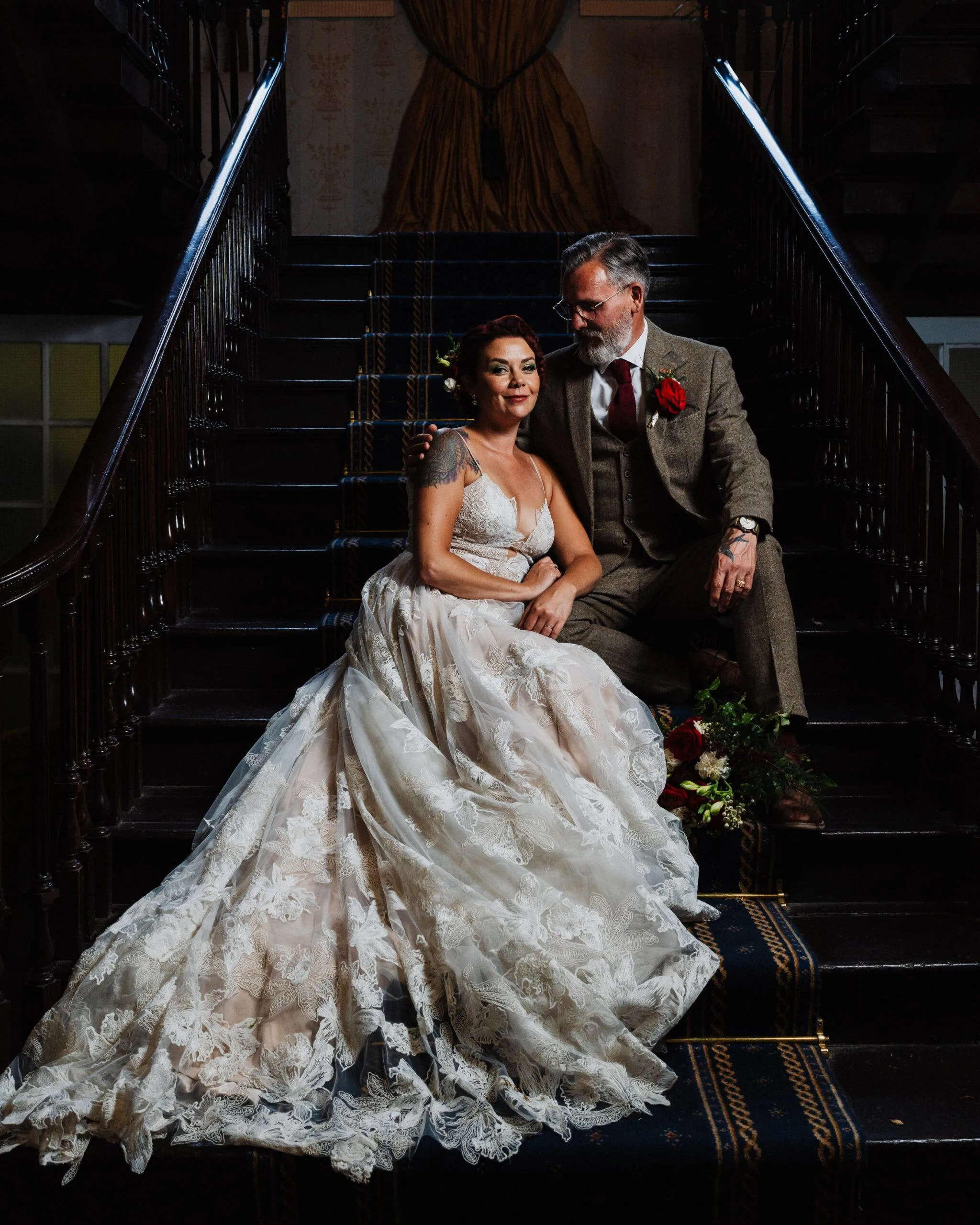 LouiseLeighton 092 eveningPortaits scaled 1 - Raemy Wore Jenny Yoo for her Relaxed Château Wedding in Sancerre, France Dan Hughes Photography