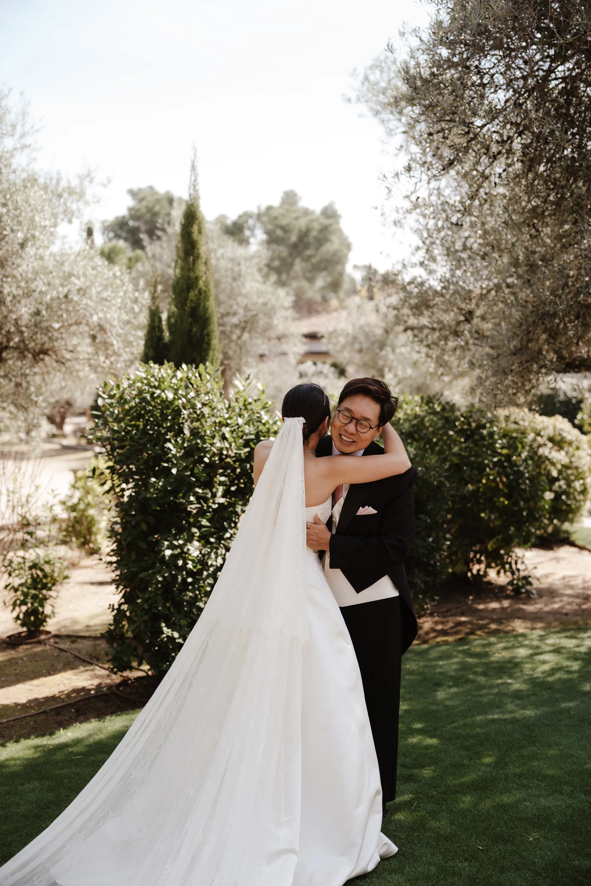 Wedding Toledo Spain Sam Sparks Photography 42 - A Multicultural Wedding in Toledo, Spain, with Korean Heritage and Deep Southern Roots Korean bride and her Deep South husband during their first look on the morning of their wedding day.