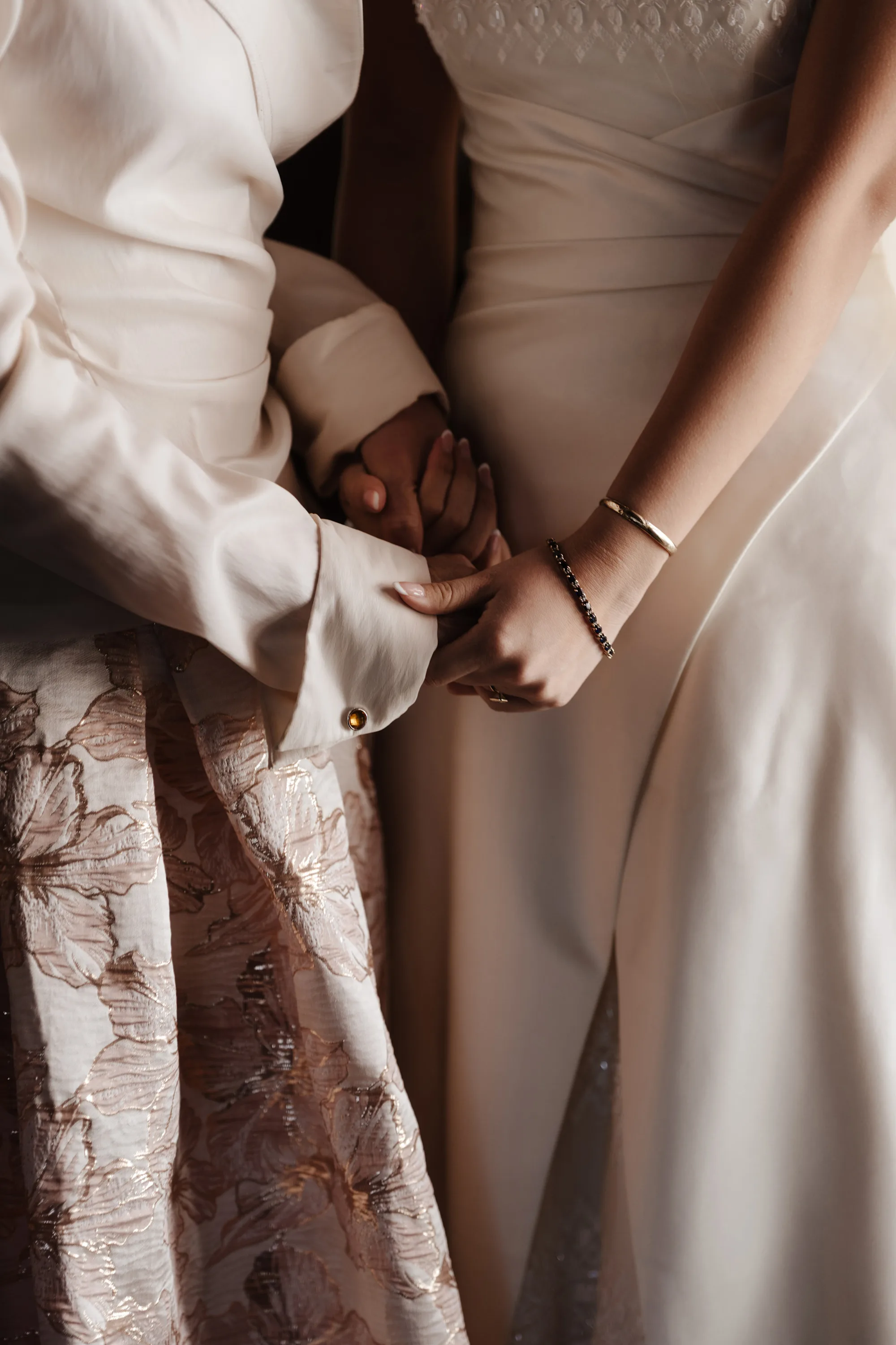 Wedding Toledo Spain Sam Sparks Photography 49 - A Multicultural Wedding in Toledo, Spain, with Korean Heritage and Deep Southern Roots Tender image of bride holding her mother's hands on her wedding day.