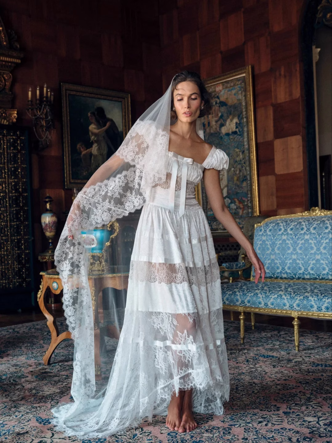 For Love Lemons Bridalwear Annabelle Lace Gown - An Arakii Suit with Oversized Jacket for a Chic Italian Wedding at Antico Borgo Annabelle Lace Gown