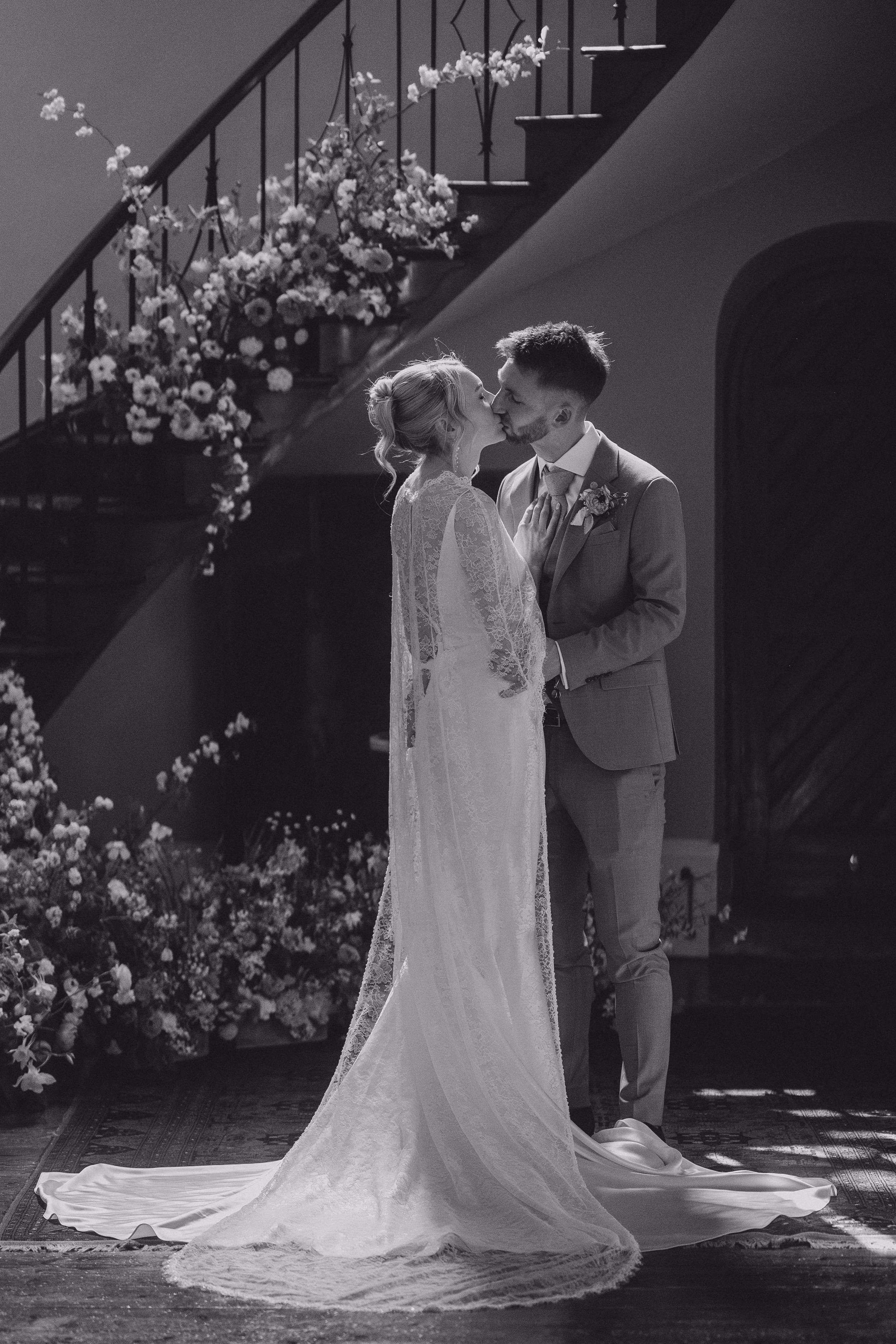 Homme House Wedding Marta May Photography 143 1 - Chloe’s Theia Couture Dress & Bespoke Bridal Cape for her Spring Country House Wedding at Homme House Homme House Wedding Marta May Photography 143 1