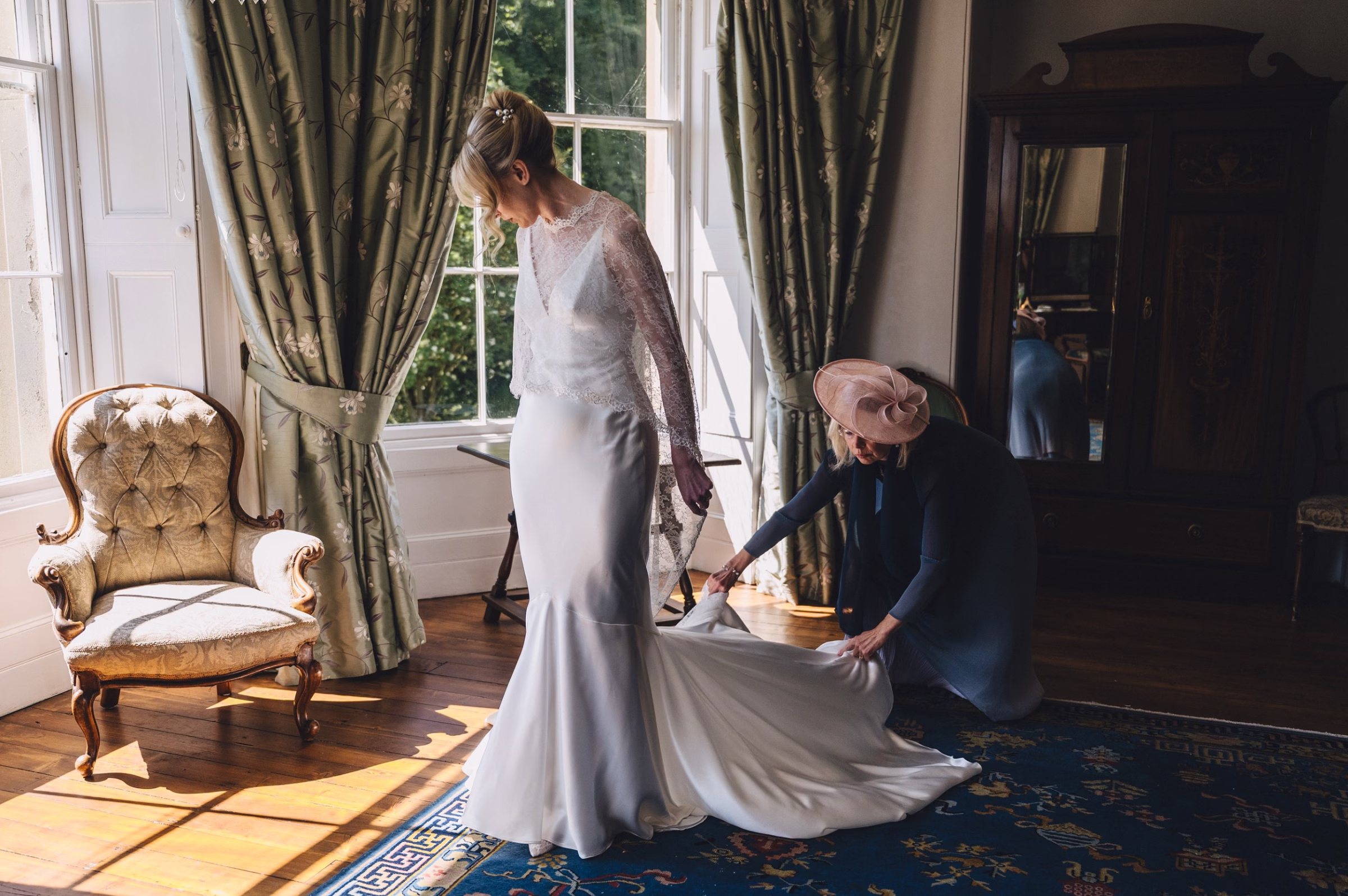Homme House Wedding Marta May Photography 45 - Chloe’s Theia Couture Dress & Bespoke Bridal Cape for her Spring Country House Wedding at Homme House Homme House Wedding Marta May Photography 45