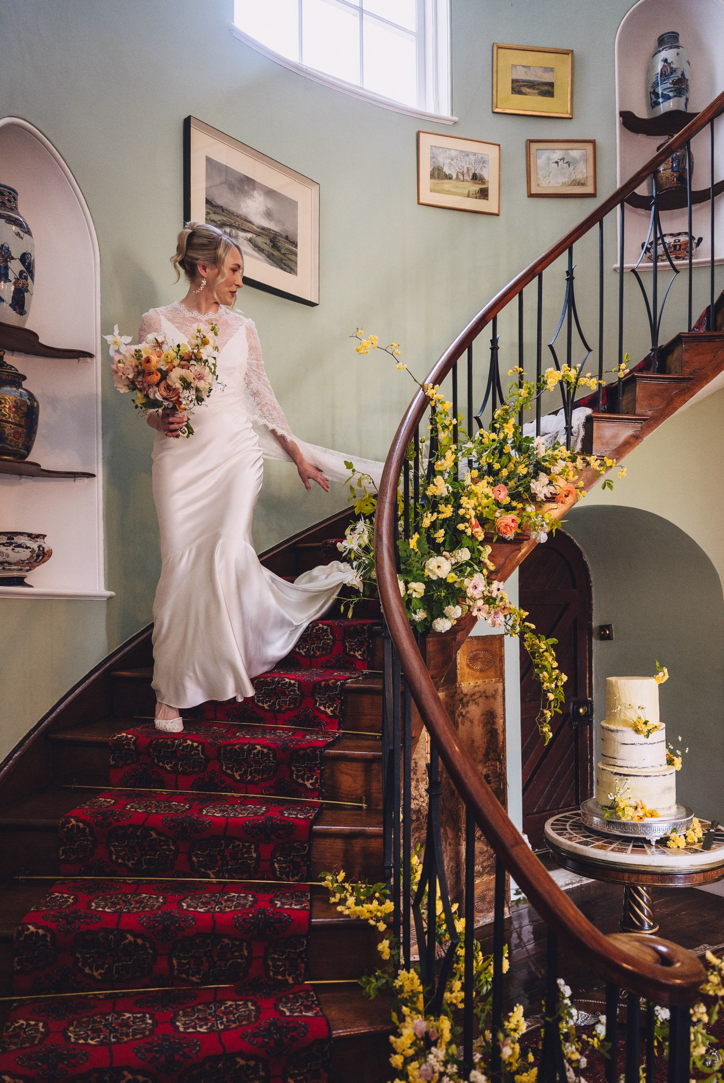 Homme House Wedding Marta May Photography 58 - Chloe’s Theia Couture Dress & Bespoke Bridal Cape for her Spring Country House Wedding at Homme House Homme House Wedding Marta May Photography 58