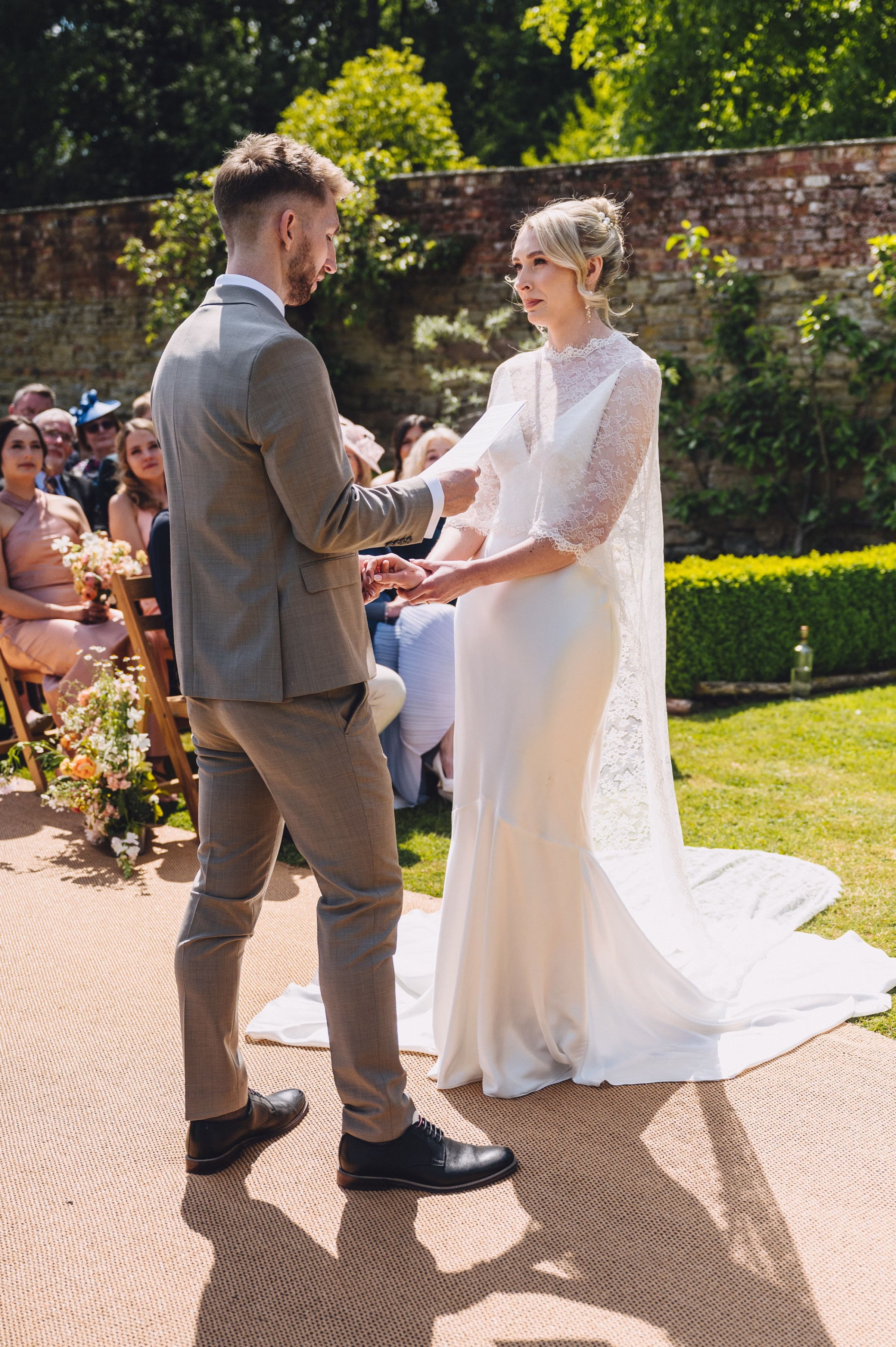 Homme House Wedding Marta May Photography 81 - Chloe’s Theia Couture Dress & Bespoke Bridal Cape for her Spring Country House Wedding at Homme House Homme House Wedding Marta May Photography 81